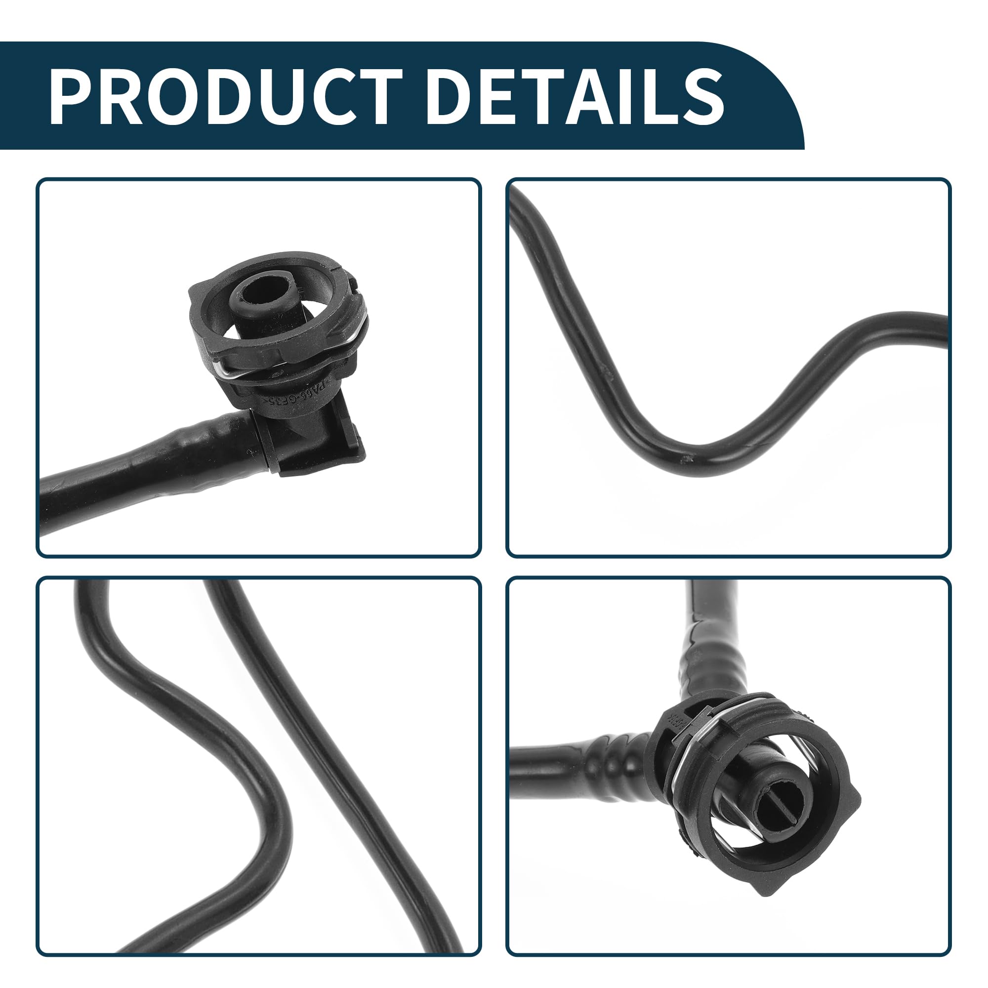 Manguera Del Radiador Para Mercedes-Benz W176 A200 A250 2012-2018 Buena Estanqueidad No.A2465010125 Línea De Ventilación Del Depósito De Expansión Del Motor Negro 1 Pc