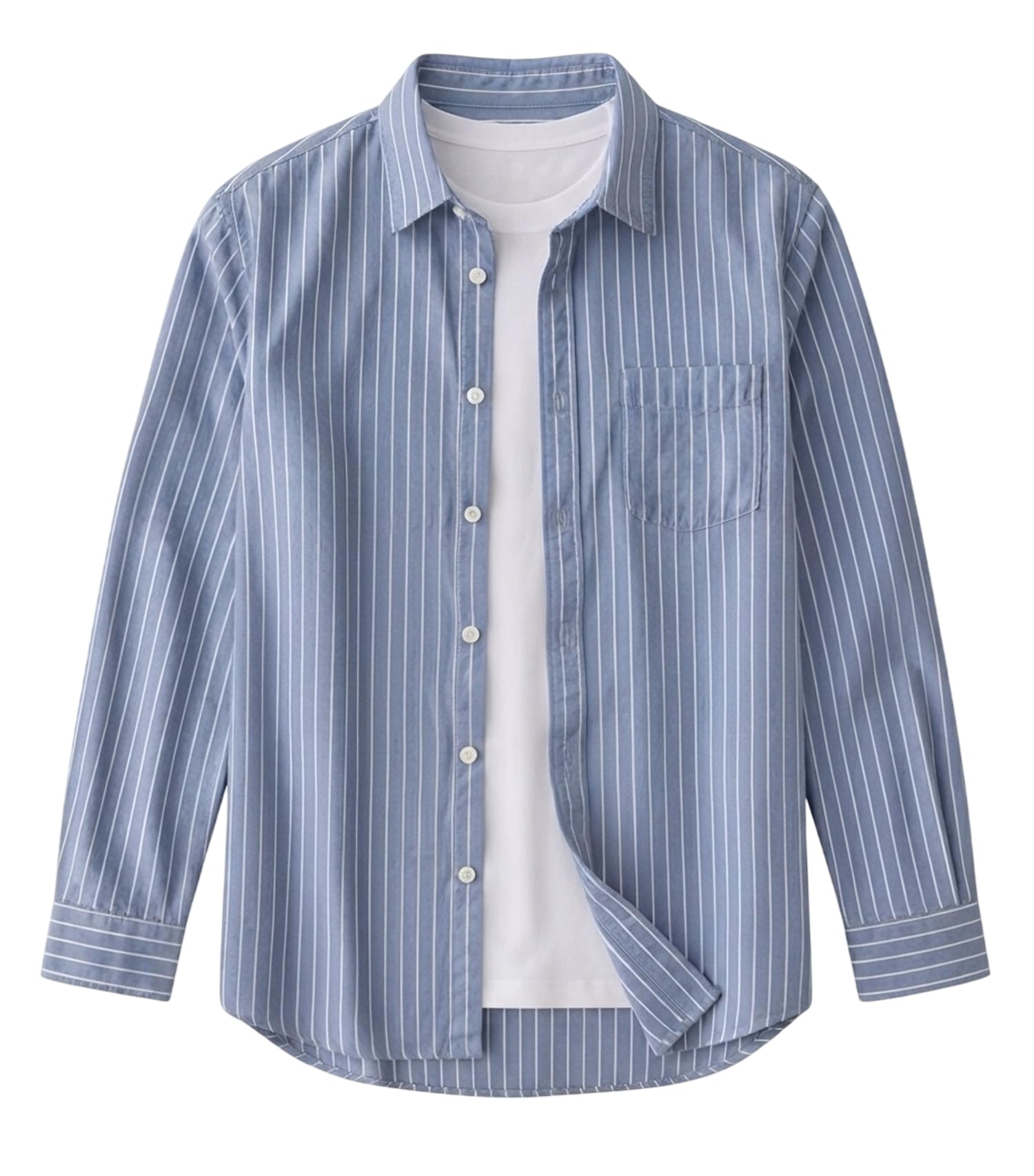 deelmo Men's Cotton Blend Printed Striped Casual Shirt | Full Sleeve Button Down Regular Fit Collared Shirt | Soft & Breathable Everyday Wear for Office, Travel (Available in Plus Size)-picture-18