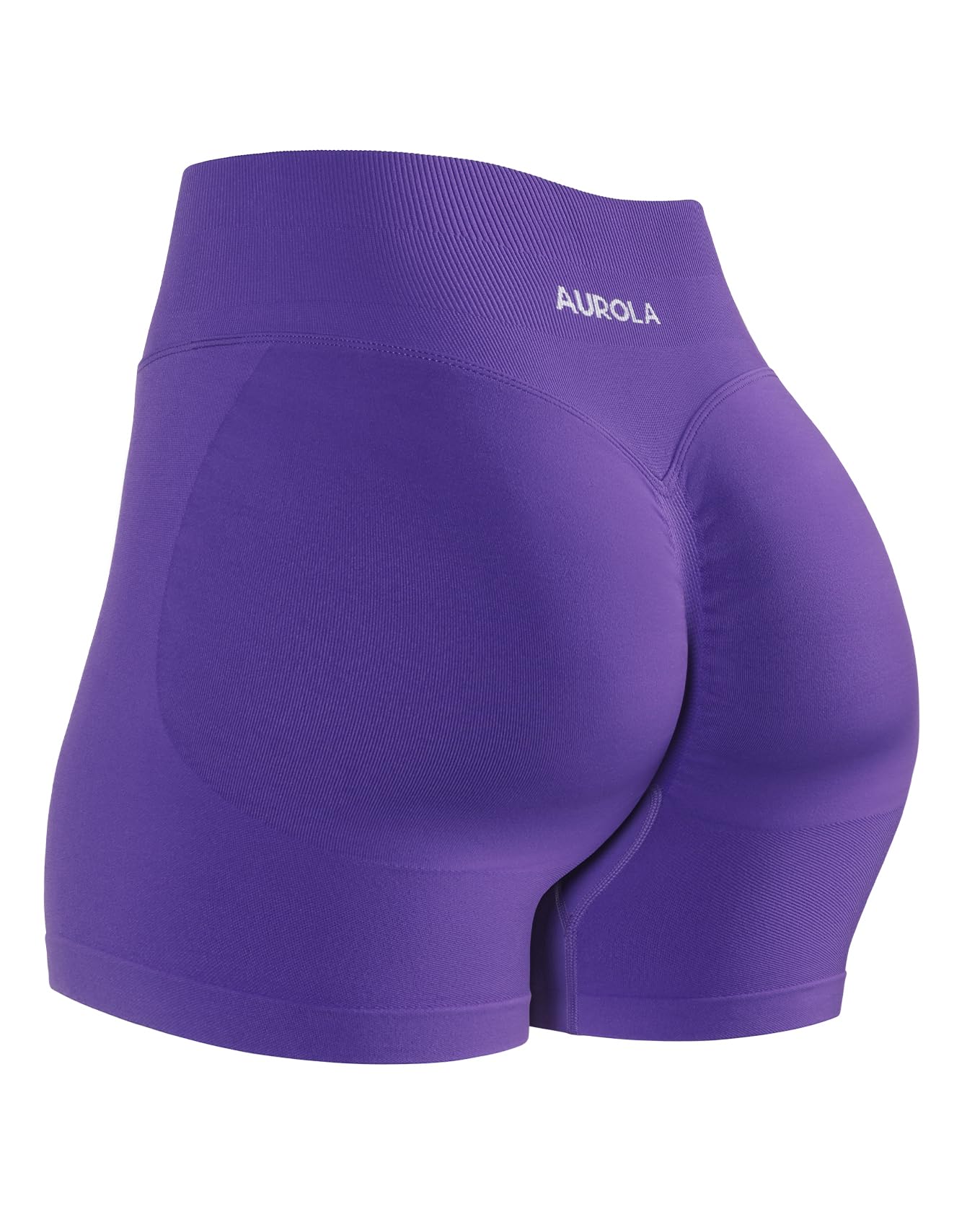 Influence Workout Shorts for Women,2.5 3.5 4.5 5.5 6.5 No Roll Up Squat Proof Scrunch Seamless Compression Gym Short, Dark Purple, Medium-image-40