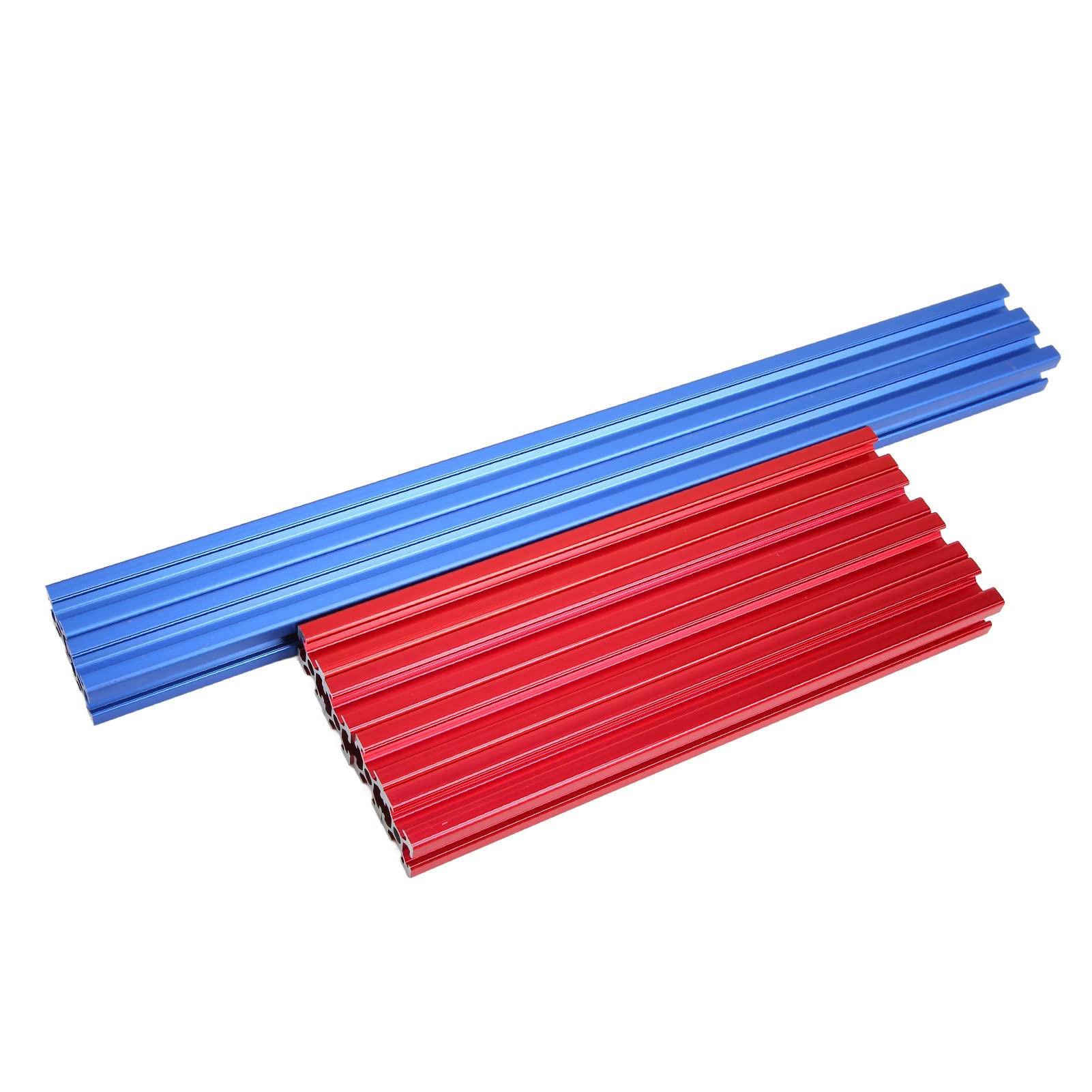 Eacam Marco Desnudo DIY MATX, Soporte de Caja Abierta para Computadora, Aluminio Duradero para Jugadores y Configuraciones de Minería (Azul Rojo)