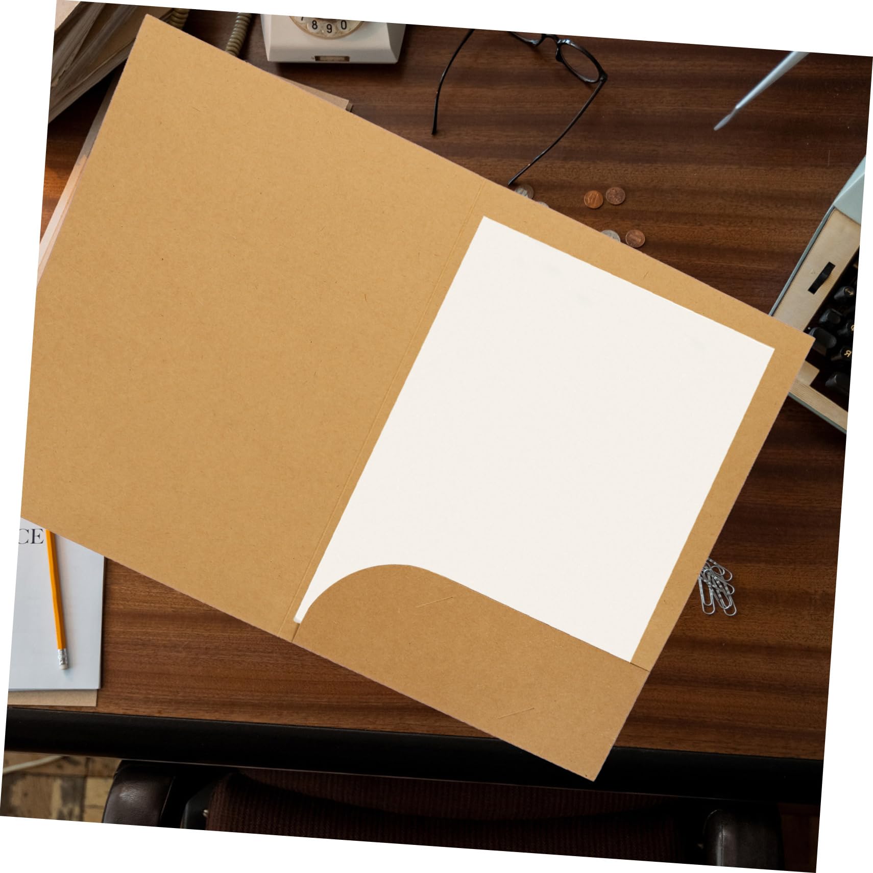 Dokumentenmappe und Verschleißfestigkeit mit Schreibfunktion für Büro 20 Stück Pappe aus Kraftpapier im Praktischen A4 Format und Studium