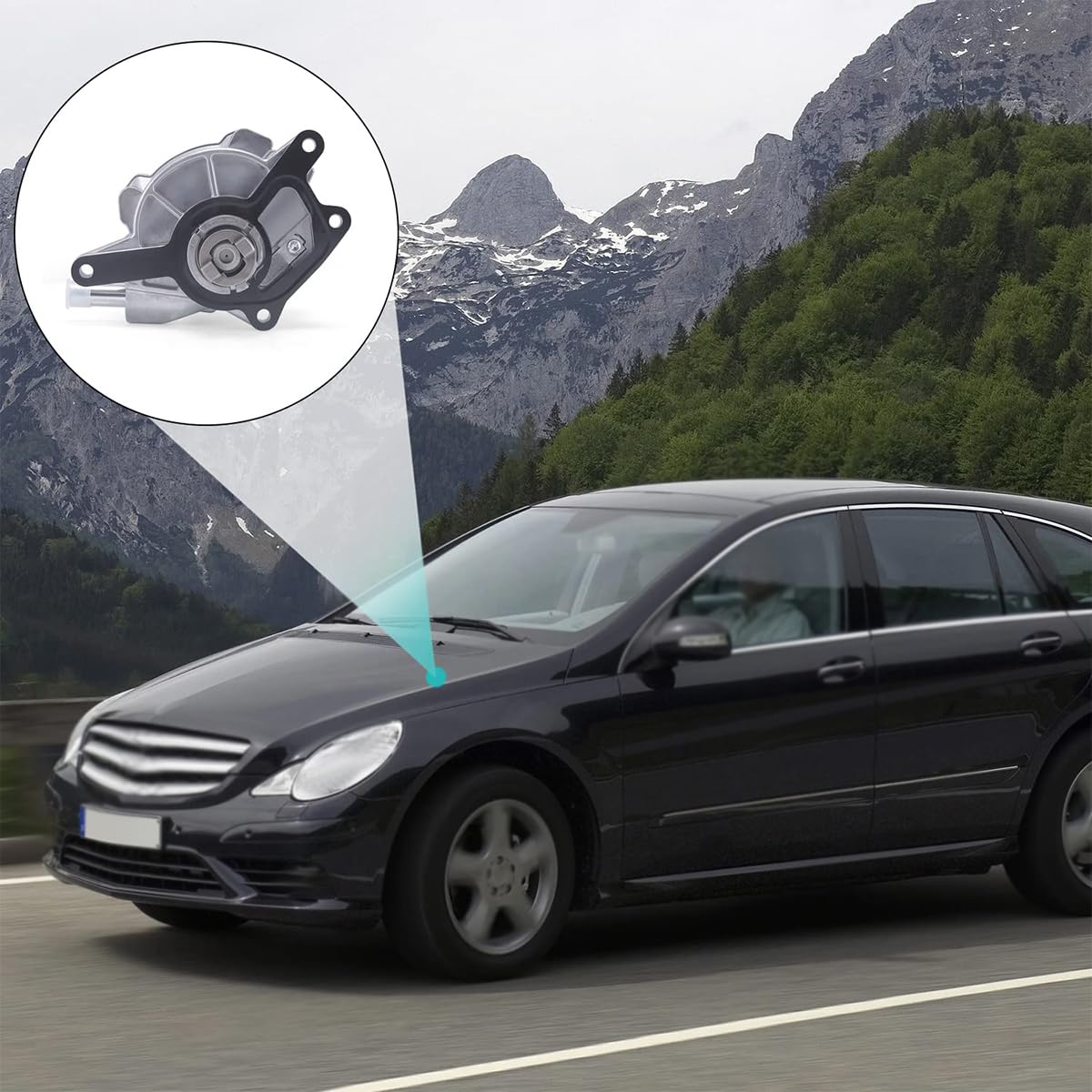 AULINK 6422300165‎ Pompa per Vuoto Freno per Mercedes-Benz 2007-2012 (Motore 3.0L 3.5L) W251 W221 W211 X164 W164 R320 R350 S350 E320 E350 GL320 GL350 0 ML32. 0 ML350 724807390