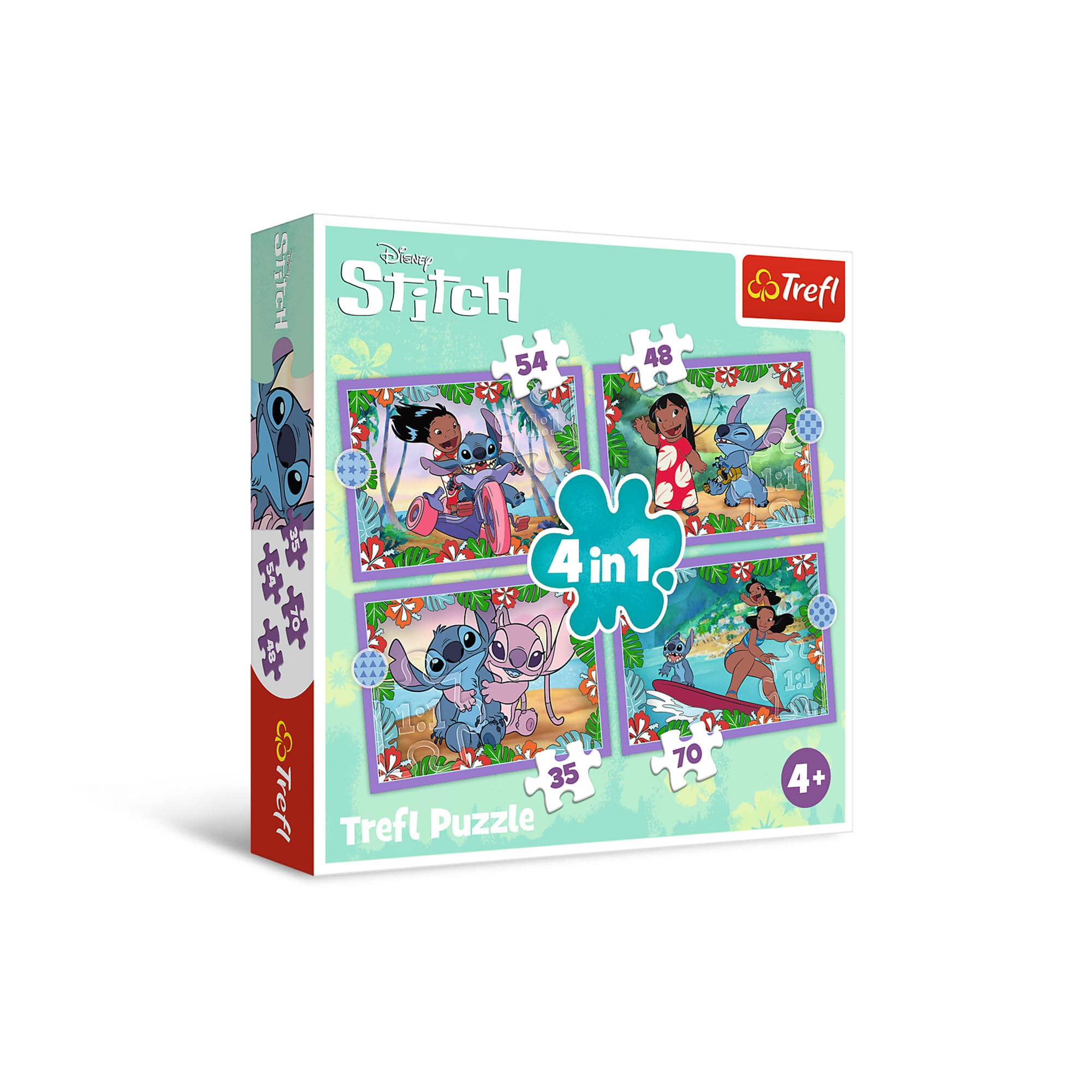 Trefl 4 in 1 Puzzle 35, 48, 54, 70 Teile – Sponge Bob