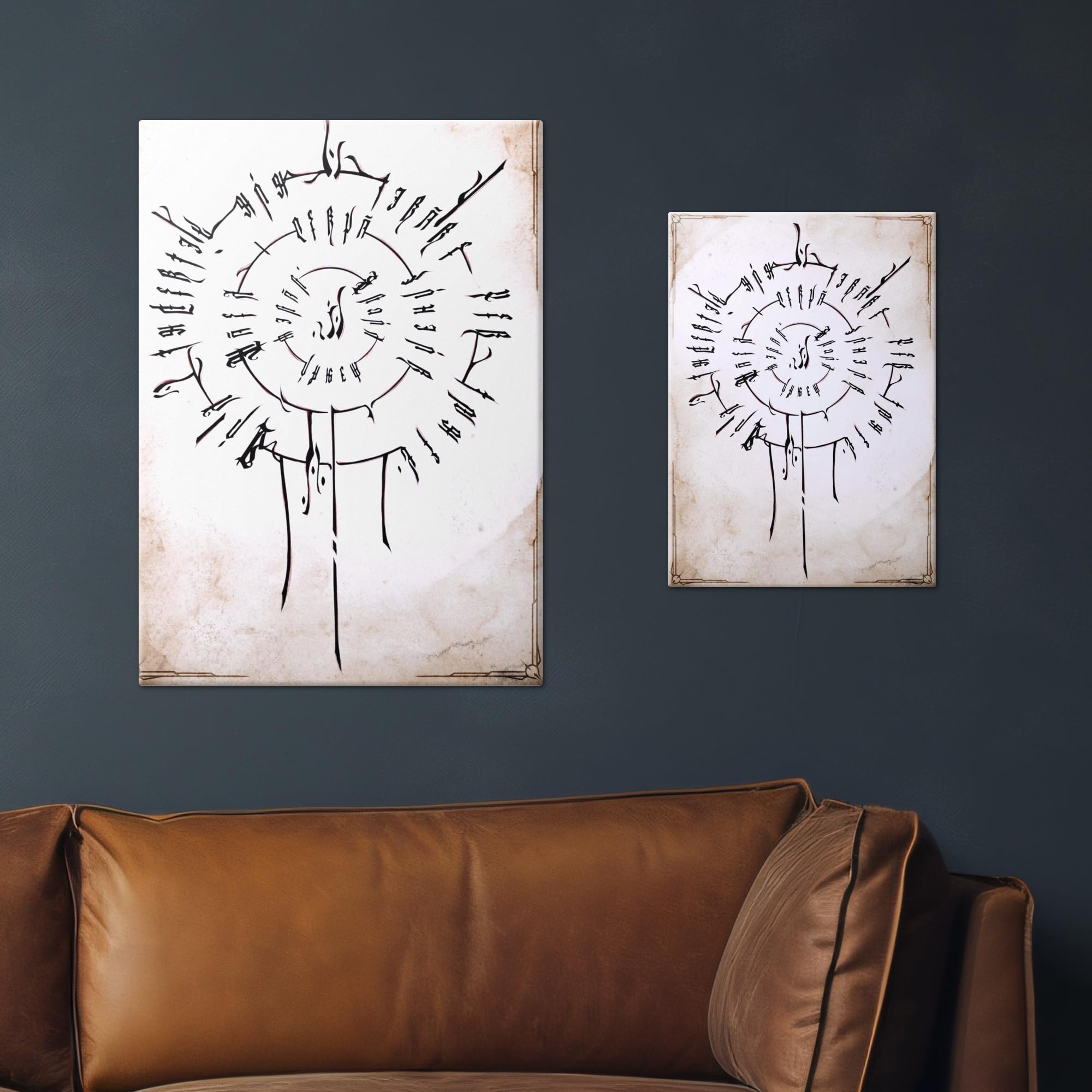 Displate Metall poster Dungeons And Dragons Infernal Script Größe M