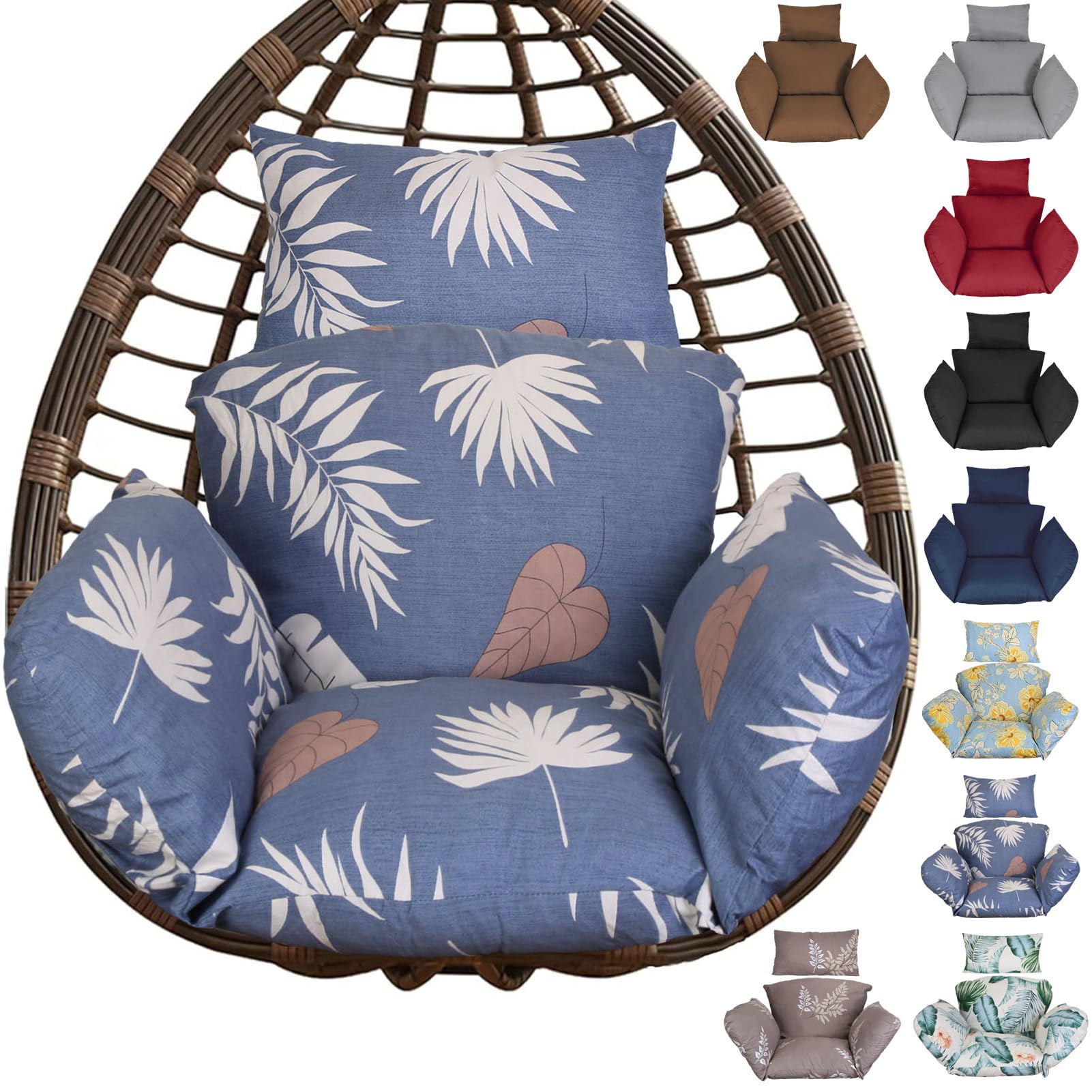 Egg Chair Cushion,Hanging Basket Seat Cushion Pillow,Removable Thicken