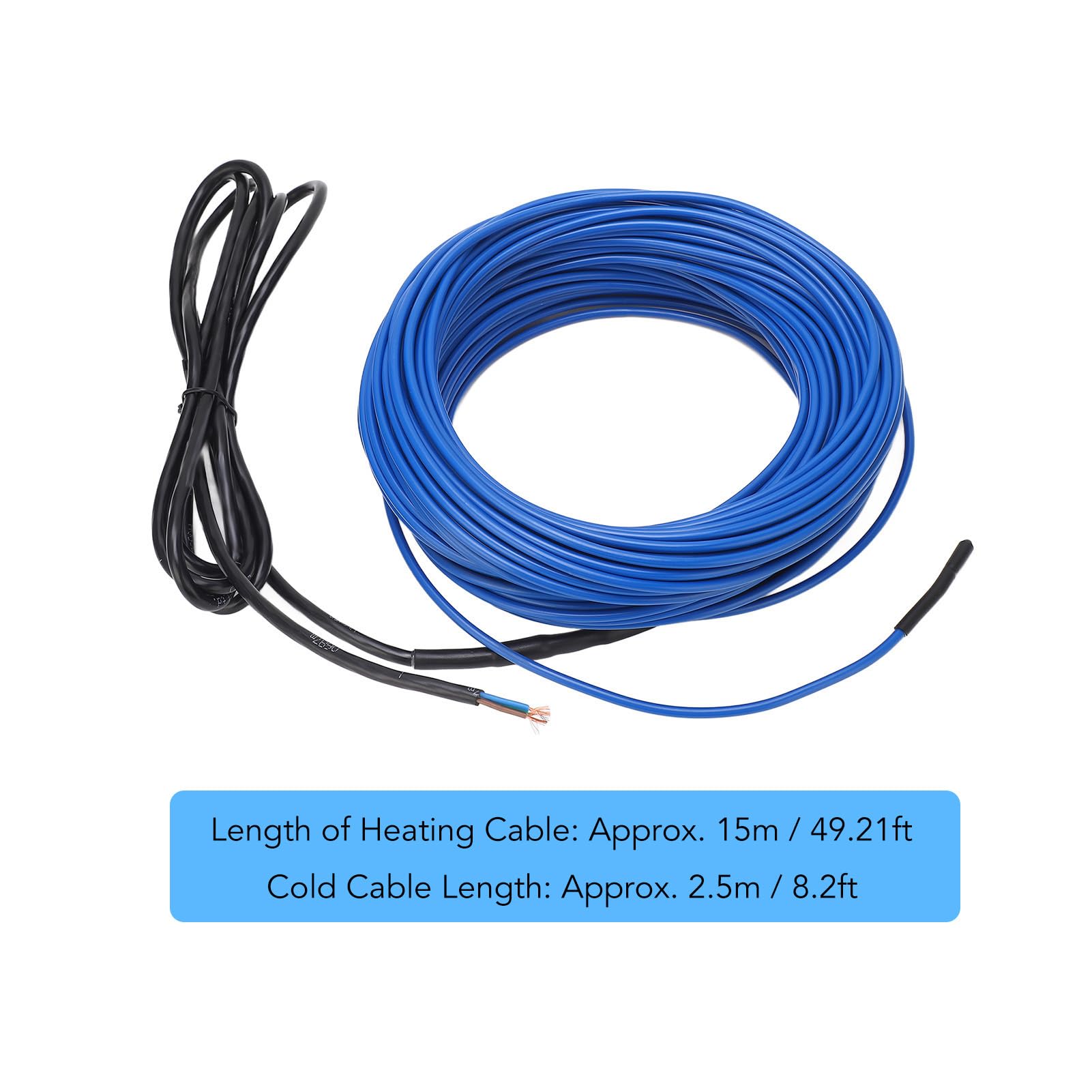 Cavo scaldante per tubi, nastro riscaldante impermeabile IP68 da 15 m 225 W