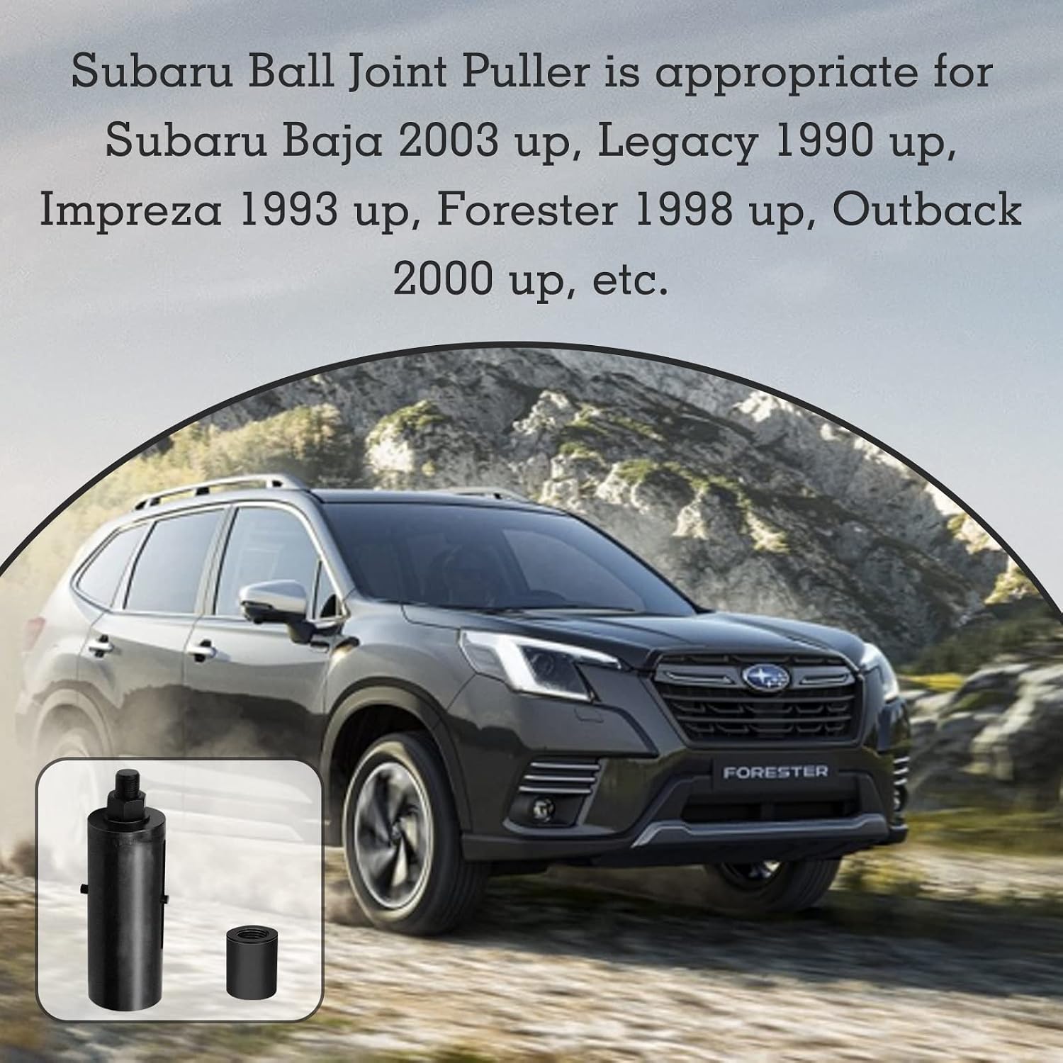 for Subaru Ball Joint Puller Suitable Ball Joint Separator for models such as Subaru Baja 2003 up, Legacy 1990 up, Impreza 1993 up, Forester 1998 up, Outback 2000 up, etc Bolt Joint Removal Tool