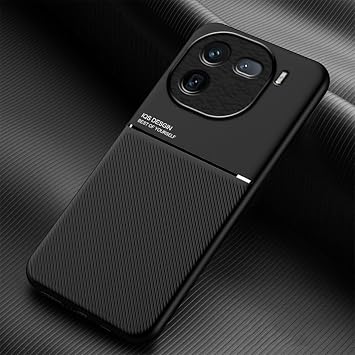 TIANCI Case for Vivo iQOO 12 Pro, Skin Texture is Non-Slip and Shockproof Phone Case, [Skin-Friendly PU Leather] [Ultra-Thin TPU] Cover for Vivo iQOO 12 Pro Black