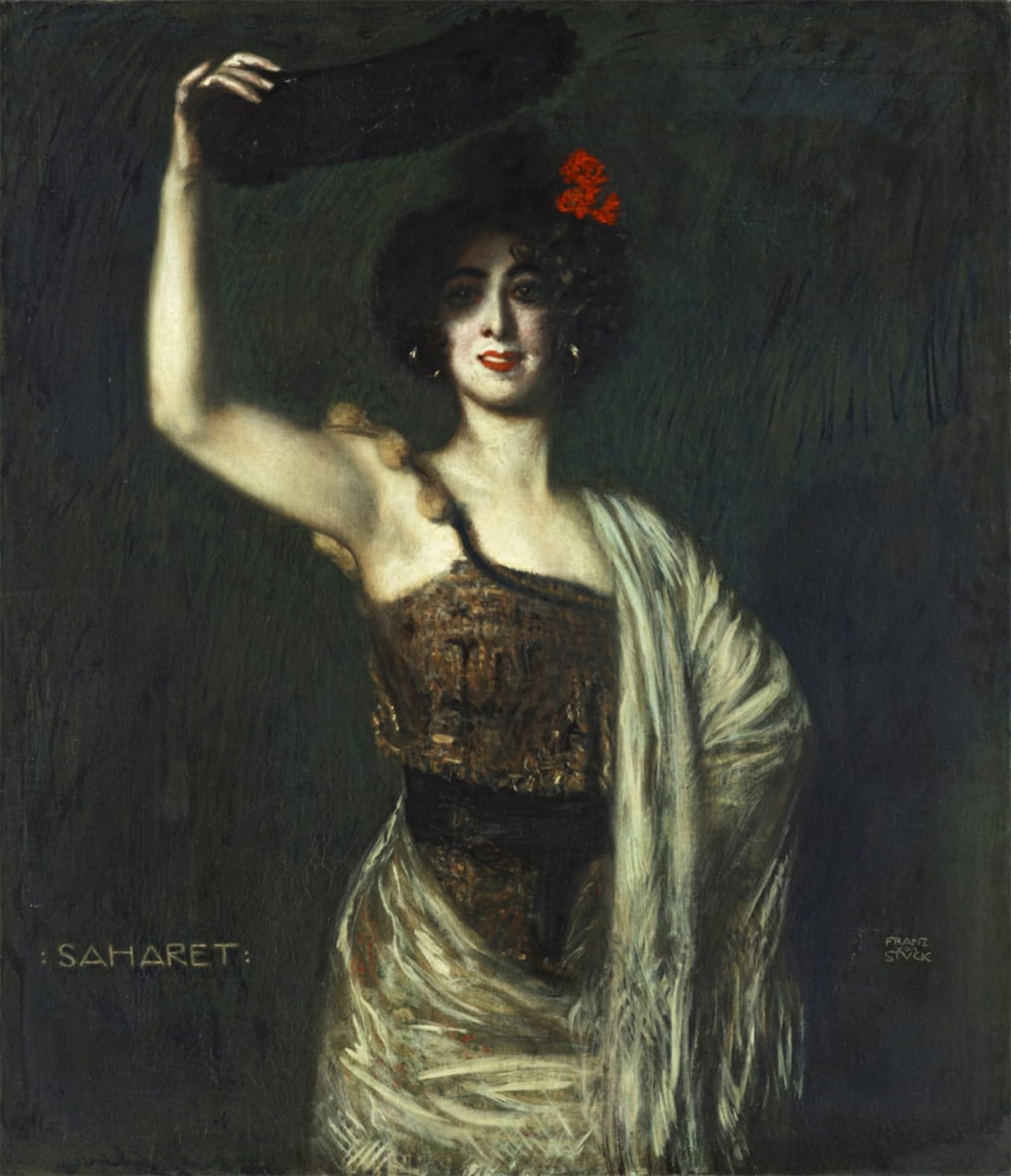 Impression d'art Von Stuck la Danseuse Saharet : poster mural de qualité
