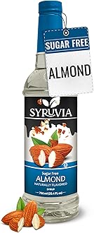 Sugar Free Coffee Syrup, Almond Flavored Syrup for Drinks, Lattes, and Desserts – 25.4 fl oz
