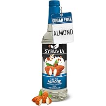 Syruvia Sugar Free Coffee Syrup, Almond Flavored Syrup for Drinks, Lattes, and Desserts, Natural Flavors 25.4 fl oz