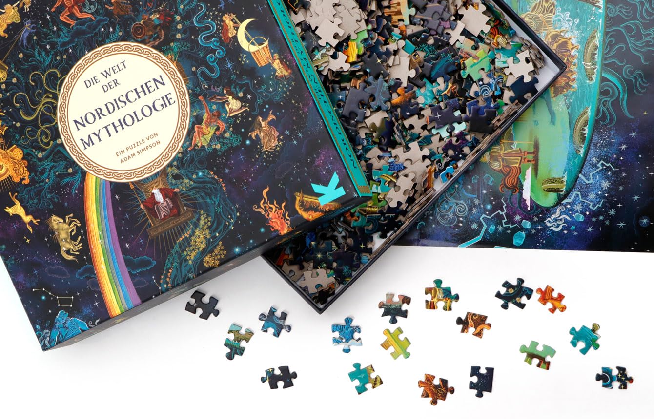 Laurence King Die Welt der nordischen Mythologie. EIN 1000-Teile-Puzzle, Yellow