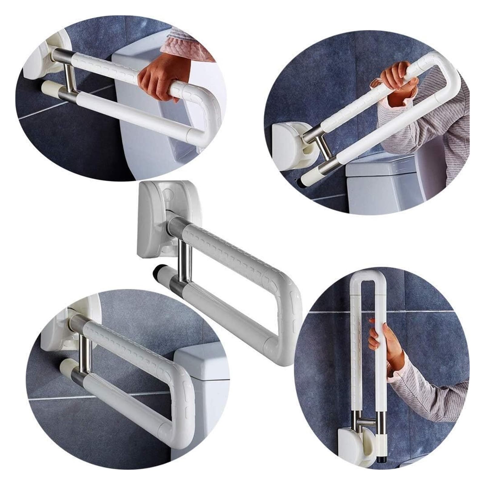 Barre d'appui pour toilettes pour personnes à mobilité réduite et seniors autonomes