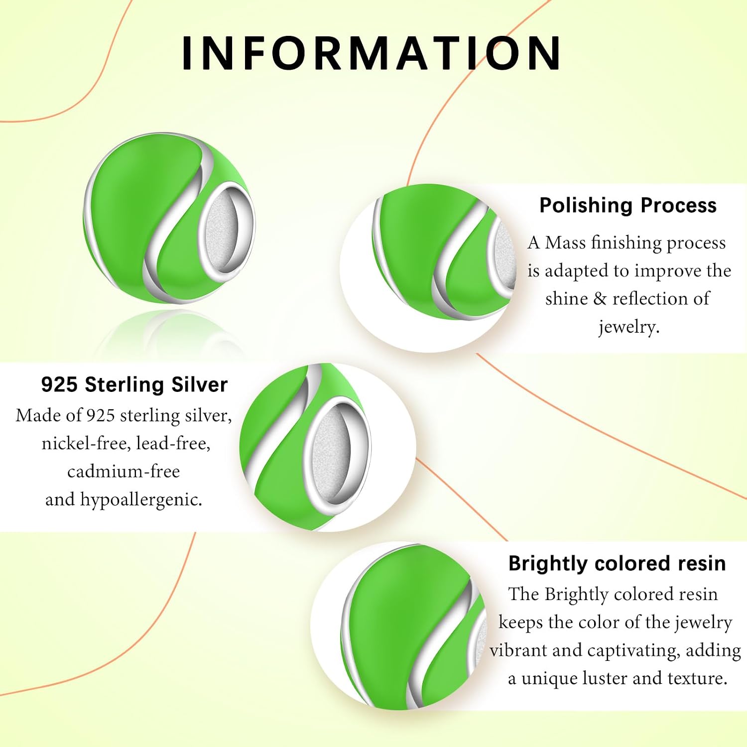 Ball Bead Charm for Jewelry Making - 925 Sterling Silver Sports Basketball/Tennis/Softball/Volleyball Round Charms for Bracelet Necklace Jewelry Gift