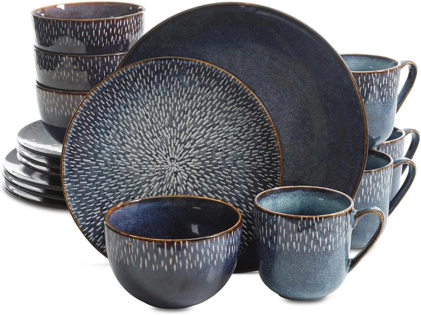 Gibson Elite Matisse 16Piece Double Bowl Dinnerware Set