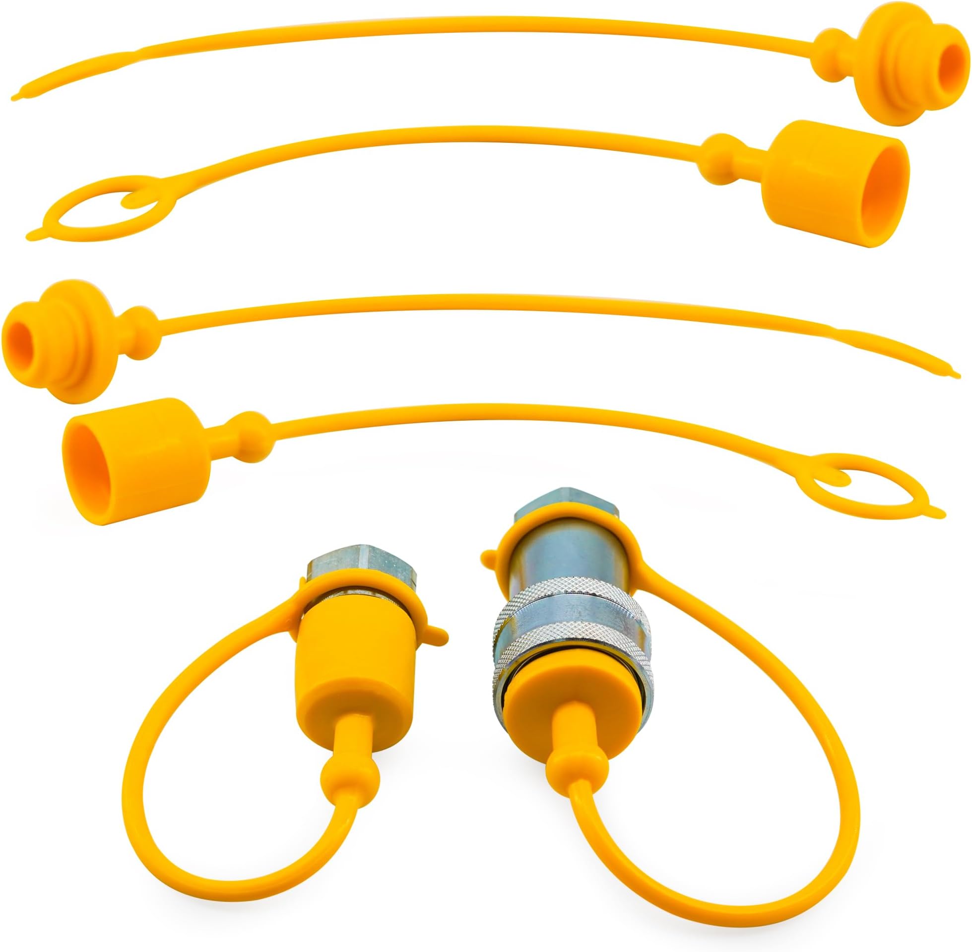 2 Sets ISO5675 3/8 Hydraulic Quick Coupler Male Dust Cap