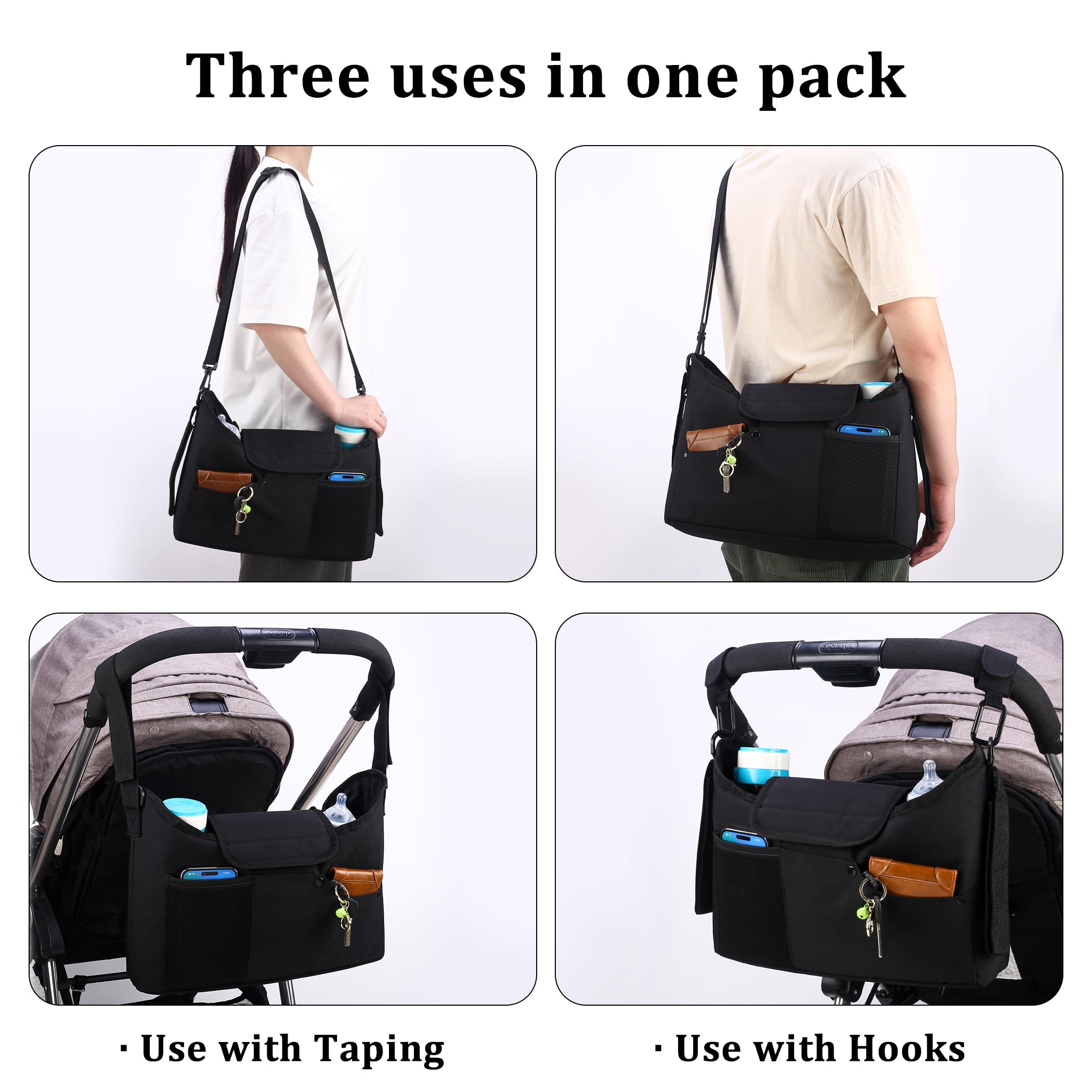 Suranew Kinderwagen Buggy Organizer Universal mit Isolierten Getränkehalter/Becherhalter (small)