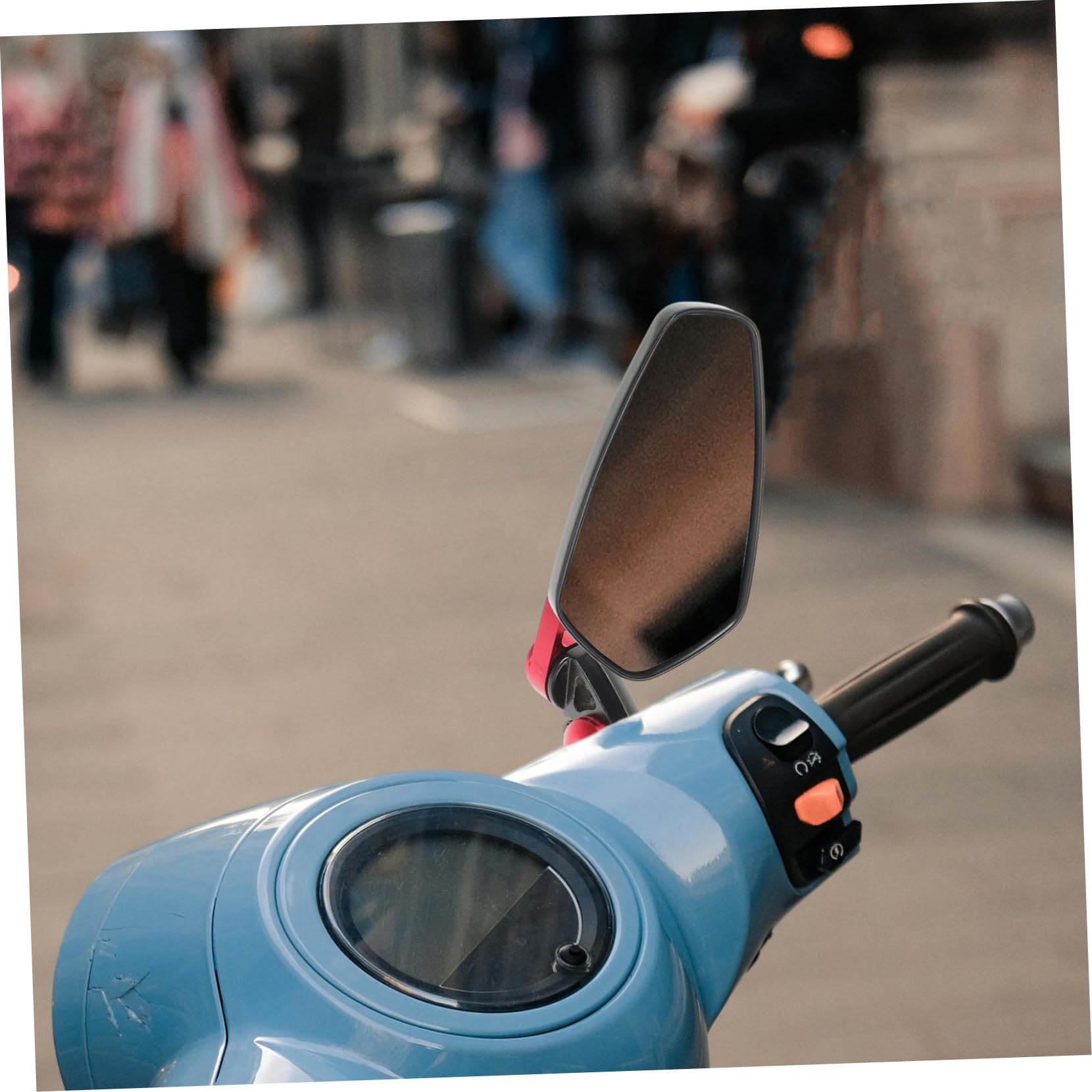 Specchietti Retrovisori Moto Lega di Alluminio Blu | Manubrio 22mm, per Scooter e Motociclette, Angolo Regolabile Design Moderno
