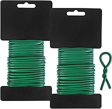 Tenn Well 3.5mm Garden Wire, 16M Soft Plant Twist Tie Wires for Gardening, Climbing Plants, Vines, Shrubs and Flowers (Green)