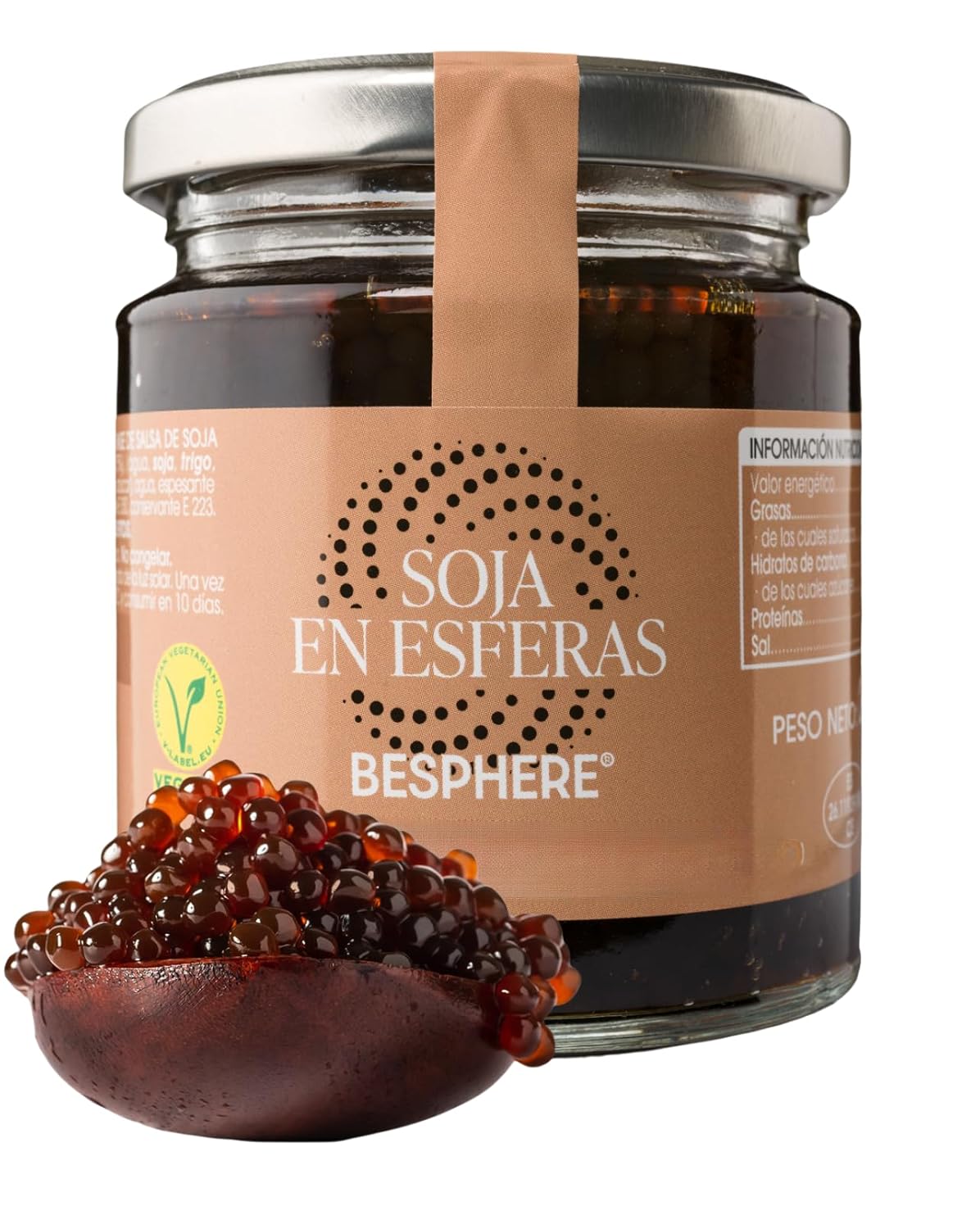 Soy Sauce Caviar Spheres – Gourmet Soy Pearls for Sushi, Salads & Fine Dining – Vegan, Gluten-Free Food Topping (7 oz)