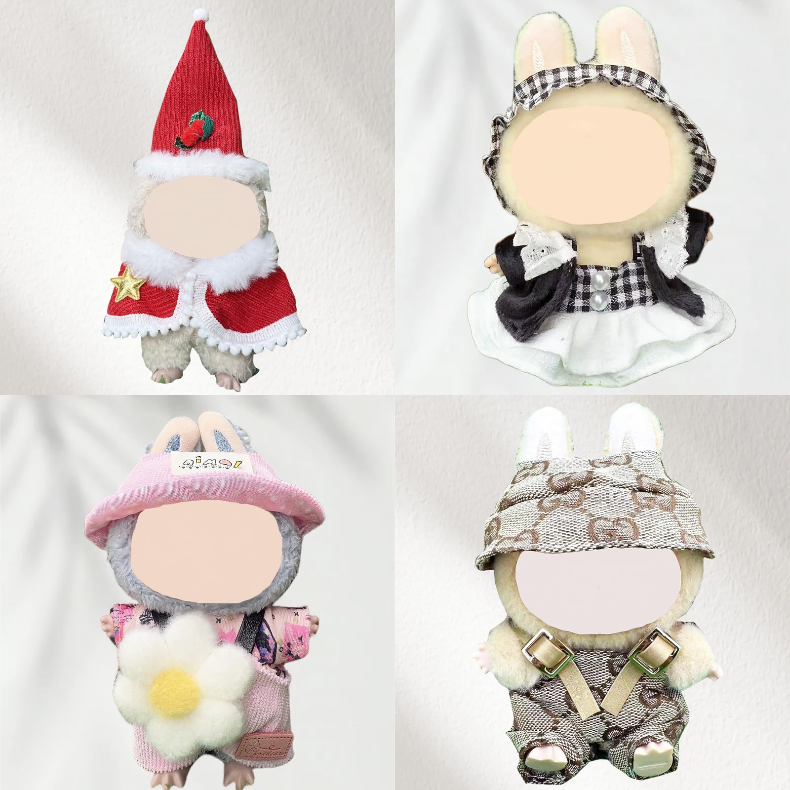 4 Pack—17cm Doll Clothes,Premium Doll Outfit with Accessories,Doll Princess Skirt,Cute Clothes Outfit for 17cm Dolls,End Dolls Fashion Clothing Set(No