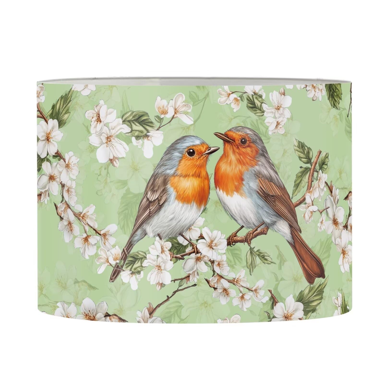 FANCOSAN Vintage Bird Lampshades Cover Well Constructed Drum Lamp Shade for Home Decor Bedroom Living Room Study Dorm Desk Nightstand Table Lampshade S