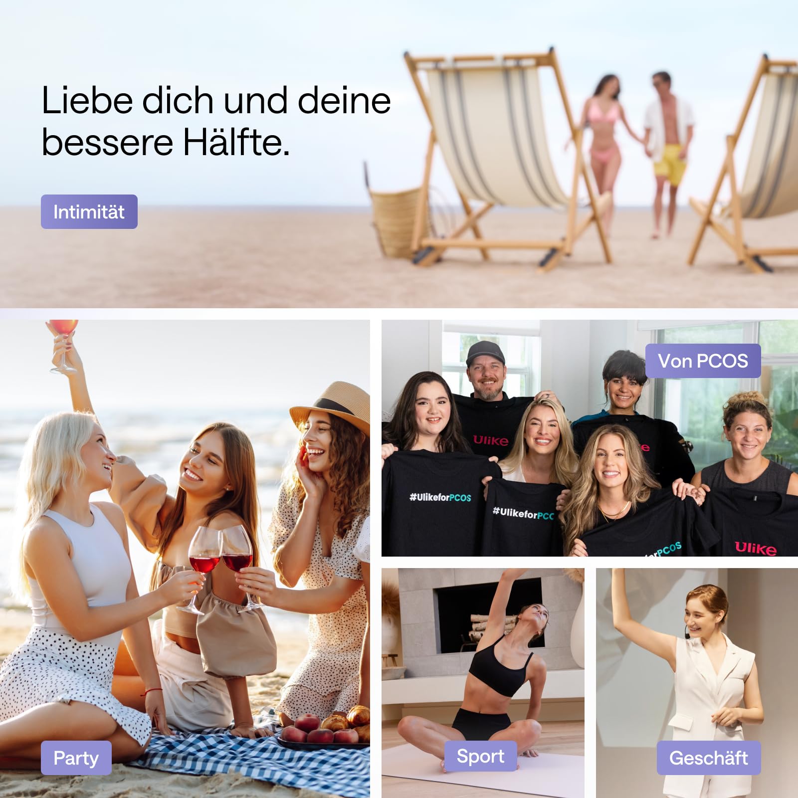 Ulike Air 3 Deluxe IPL Gerät Haarentfernung für Gesicht und Körper, Saphir-Eiskühl, UV-Sterilisator, Aloe Gel, Lila