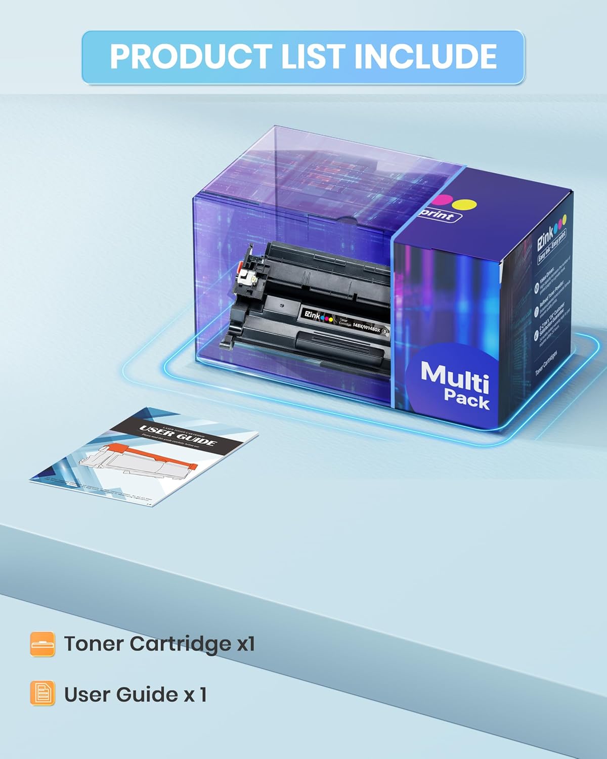 E-Z Ink 148X 148A Compatible Toner Cartridges Replacement for HP 148X W1480X 148A W1480A Toner (with Chip) to Use with HP Pro MFP 4101fdn 4101fdw 4001dn 4001n Printer (Black, 1 Pack)