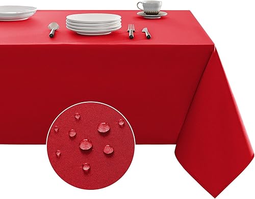 Mantel rectangular impermeable, a prueba de derrames, sin arrugas, lavable, decoración de mesa de cocina, comedor, mantel de tela para uso en