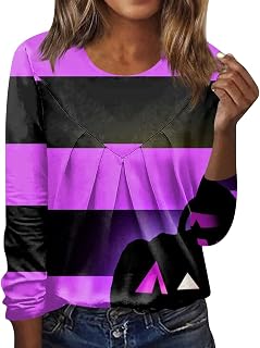 Cozy Long Sleeve Plus Size Shirt Womans Pop Winter Flowe Round Neck Sweatshrit Womans