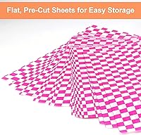 Vista 3 de Paquete variado de 120 hojas de papel encerado a cuadros de 12 x 12 pulgadas, forros de papel sándwich, revestimientos para cestas de alimentos