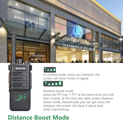 Miniatura 3 de Retevis RB89 Radio de 2 vías de largo alcance, Walkie Talkie de alta resistencia, inalámbrica, alta potencia, 700,000 pies cuadrados50 pisos, con
