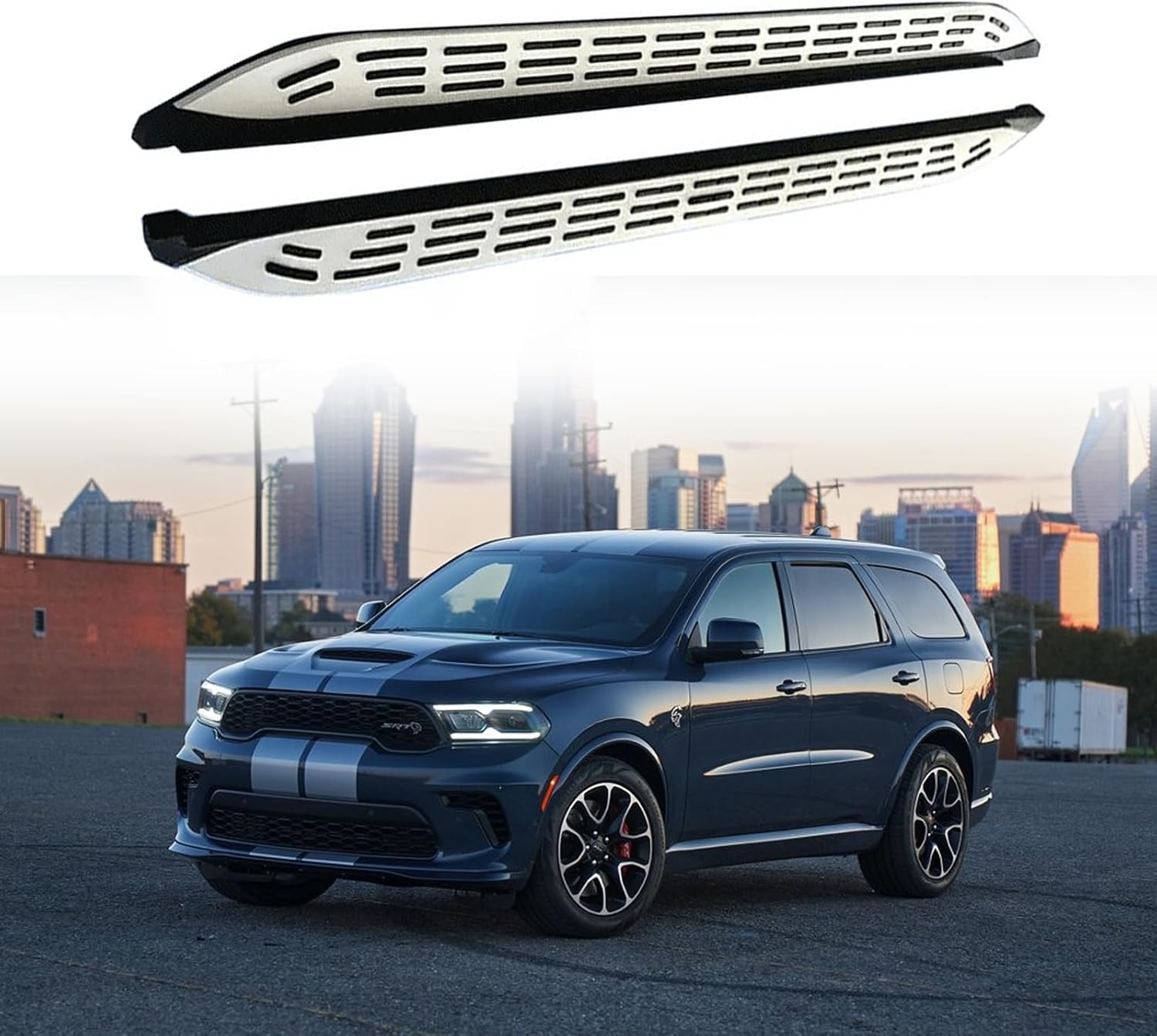 Stainless Running Board fits for Dodge Durango 2018-2025 Aluminum Side Step 2PCS