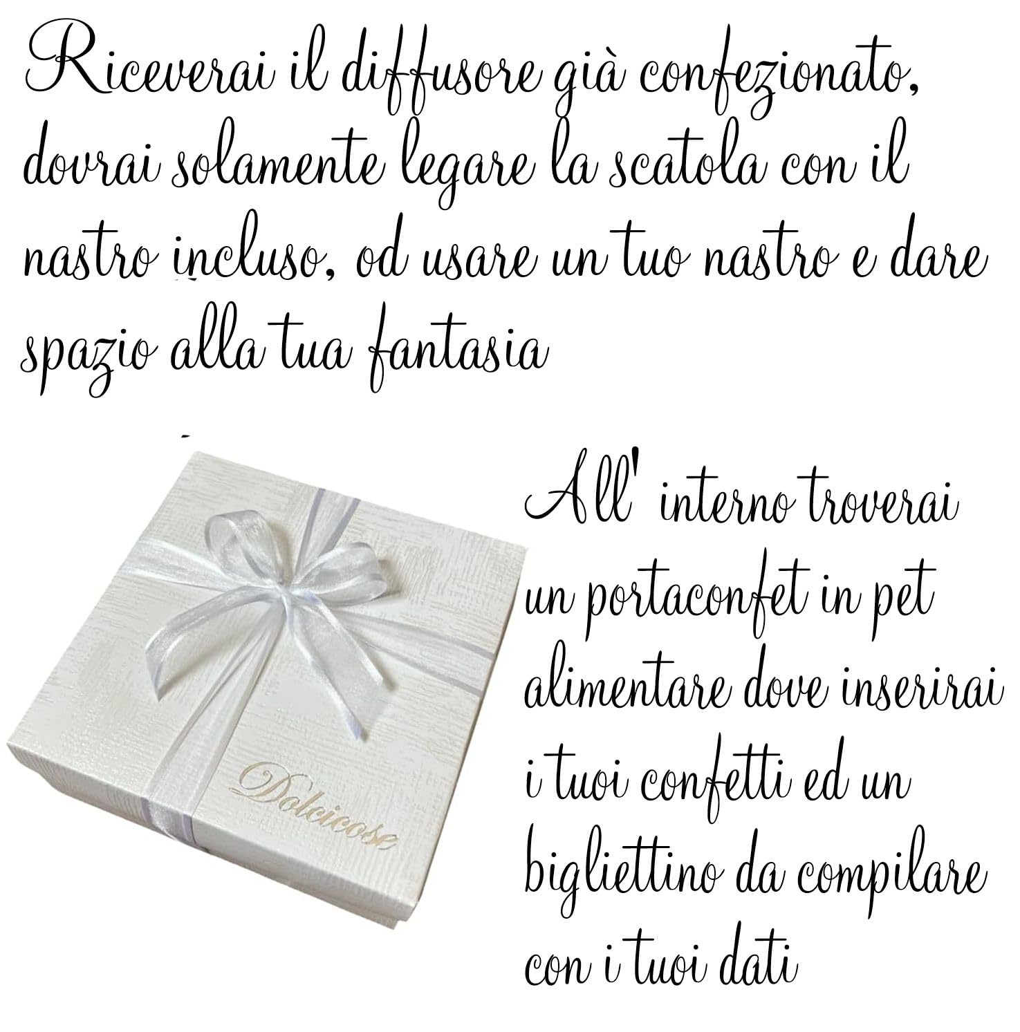 Regalami.shop 12 bomboniere profumatore in marmo di carrara e legno naturale con scatola, nasctro, bigliettino, portaconfetti ed essenza alla lavanda (set 12)
