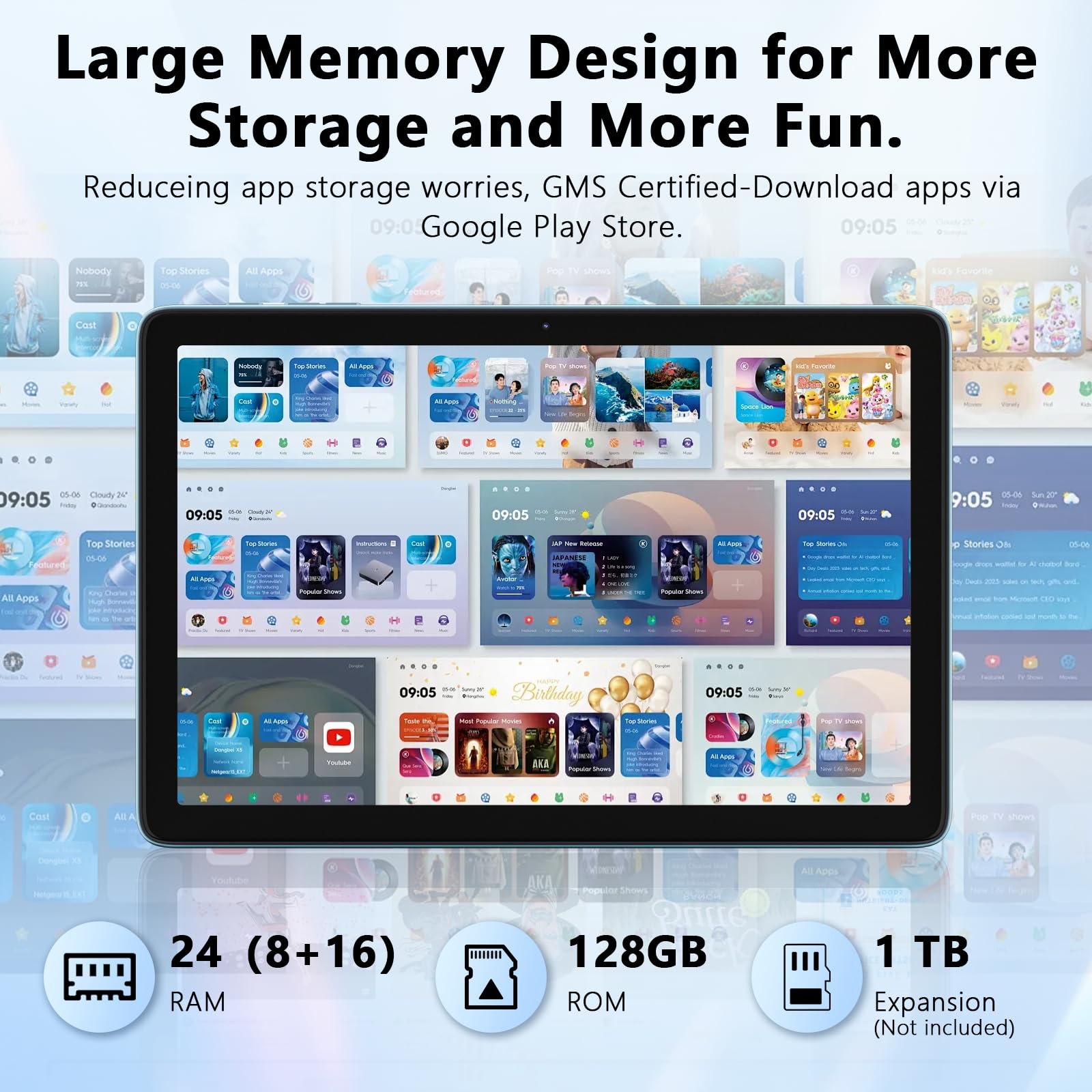 10 Inch Android 15 Tablet , 24GB RAM+128GB ROM/1TB Expandable, 1.8GHz Octa-core CPU, 1280x800 IPS HD Display, WiFi 6, BT 5.4, 5+8MP Camera, 2 in 1 Tablets with Keyboard Case Mouse Stylus-Sarcelle