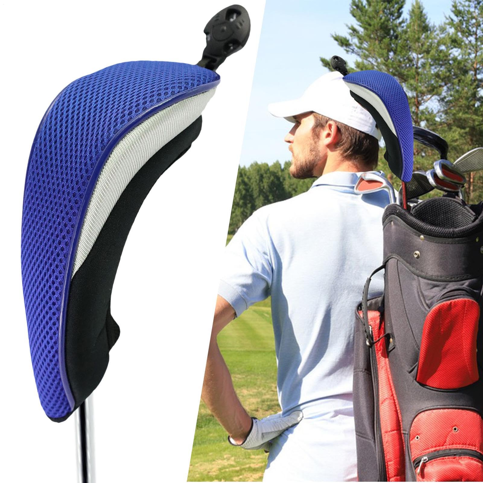 Fundas para Cabezales De Palos De Golf - Funda Híbrida | Accesorios de Golf Impermeables y Protectores para Organización, Almacenamiento y Transporte