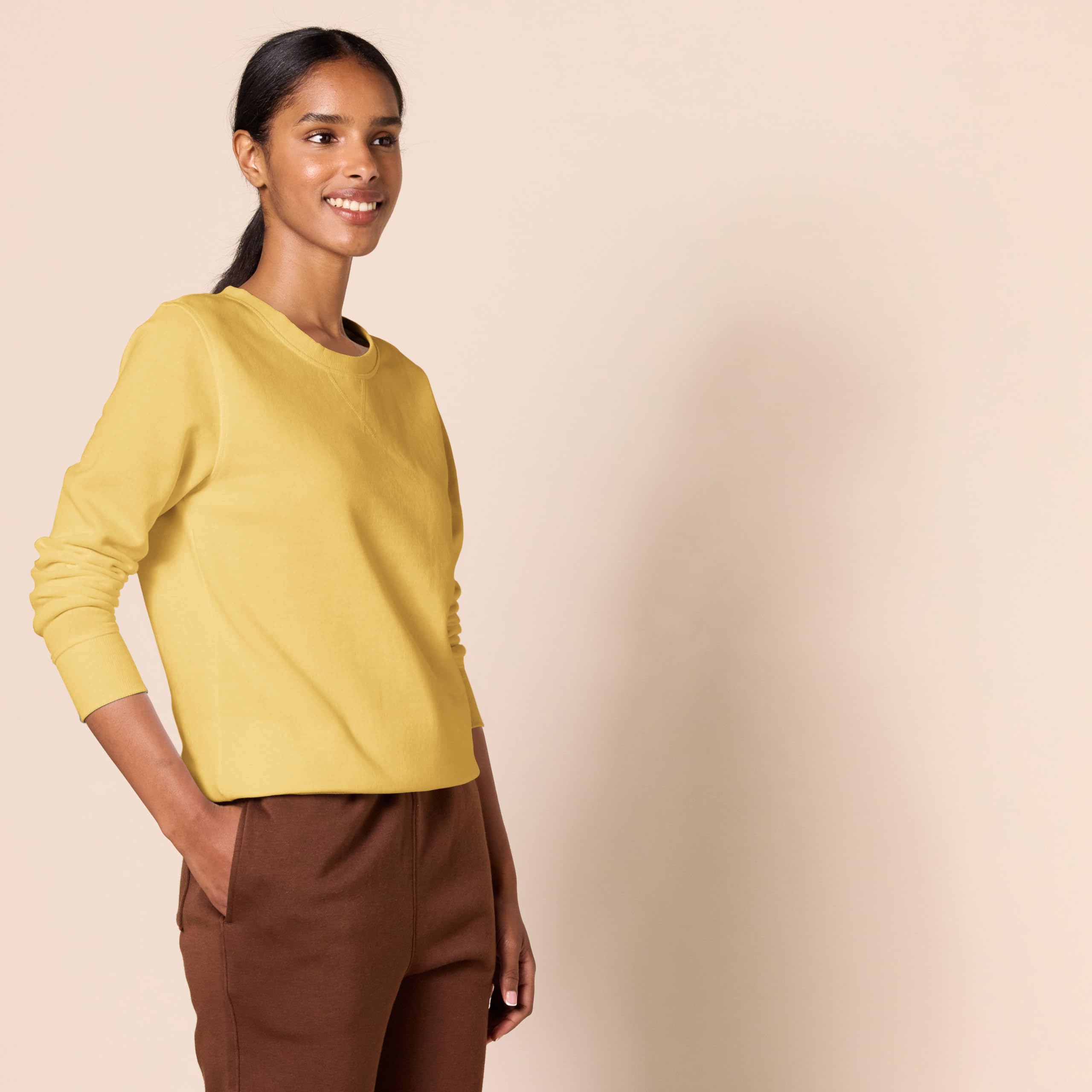 Amazon Essentials Felpa in Pile Girocollo (Disponibile in Taglie Forti) Donna