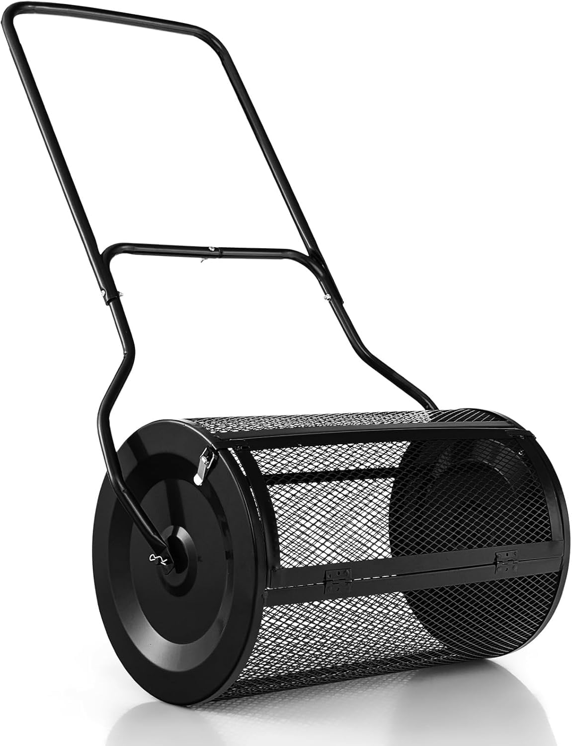 FANTASK Compost spreader, 80 L, peat spreader with U-handle, fertiliser spreader, lawn garden, garden shaker for fertiliser and seedlings