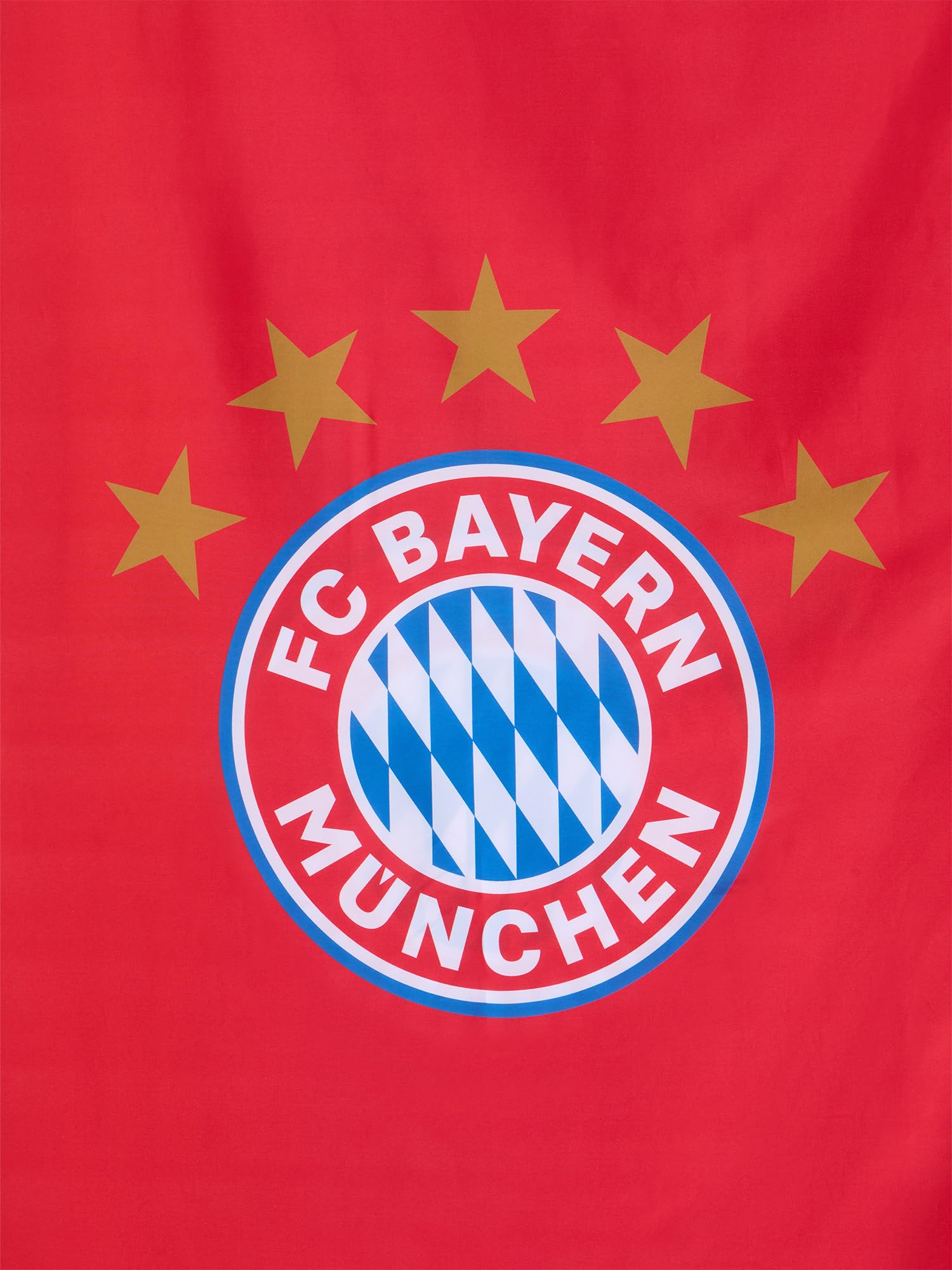 FC Bayern München Bettwäsche Mikrofaser 135 x 200 cm (Rot) I Bettbezug und Kissenbezug 80 x 80 cm mit Reißverschluss I Schnelltrocknend I Offiziell lizenziert