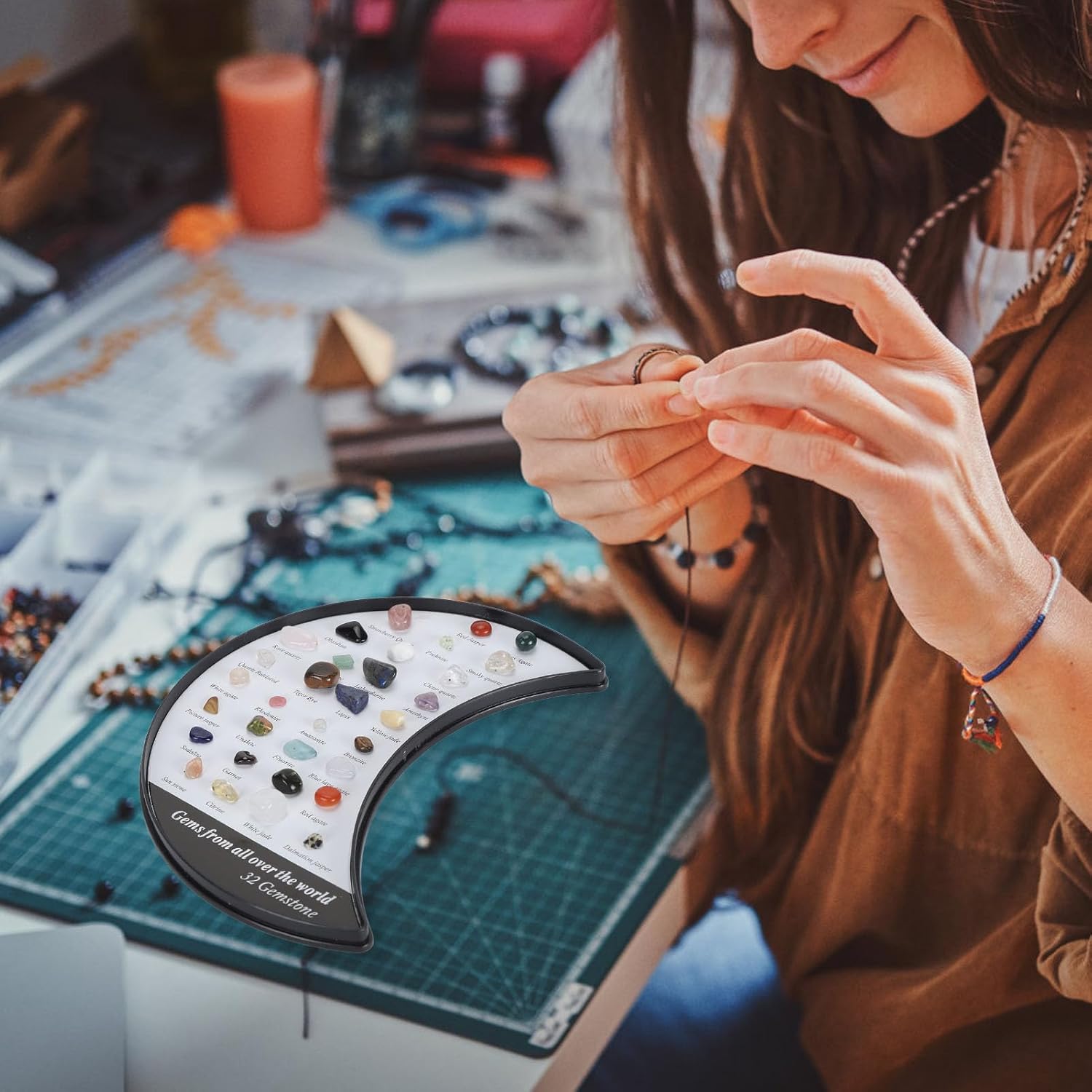 Kids Rocks and Minerals Collection Kit, Educational Science Set with Display Box,Rocks and Minerals Science Kit Geology Research Desktop Decoration (Type 4) - Image 4