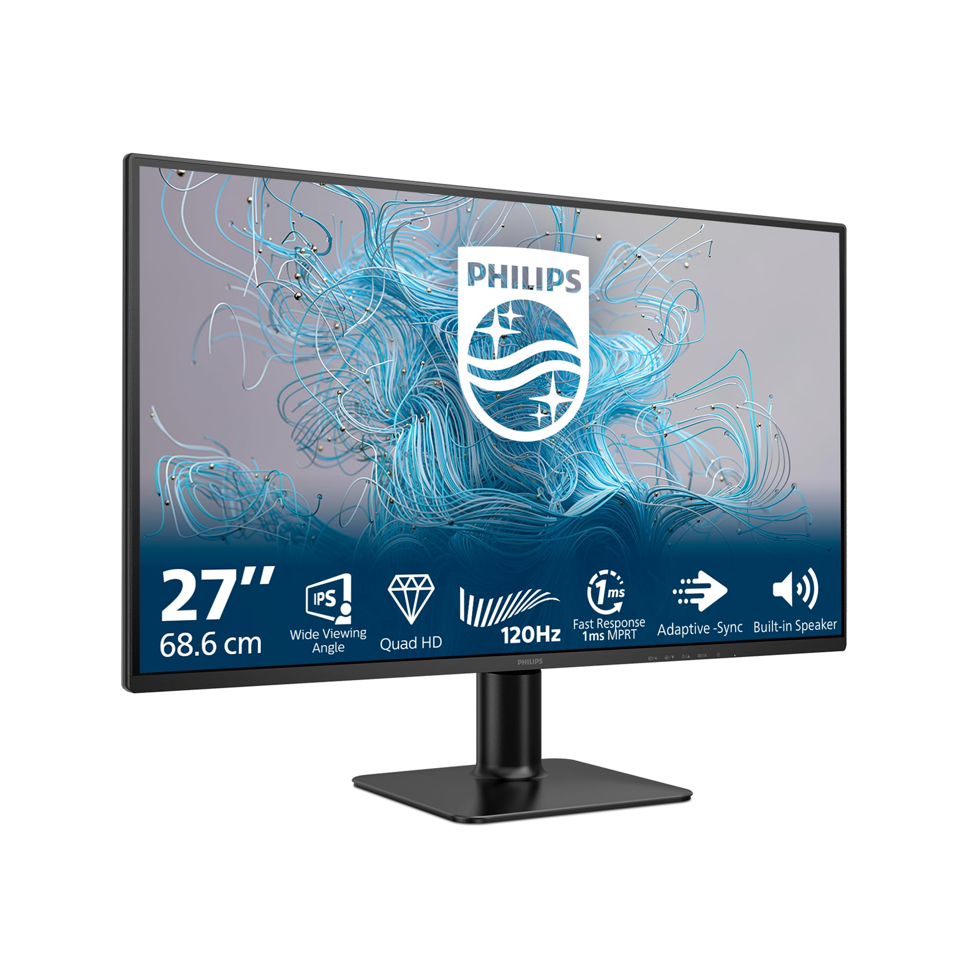 Philips 2000 series 27E2N2500/00 Monitor PC 68,6 cm [27] 2560 x 1440 Pixel Quad HD LCD Nero (Philips 27E2N2500-2000 Series - LED monitor - 27-2560 x 1440 QHD @ 120 Hz - IPS - 300 cd/m? - 1500:1 -