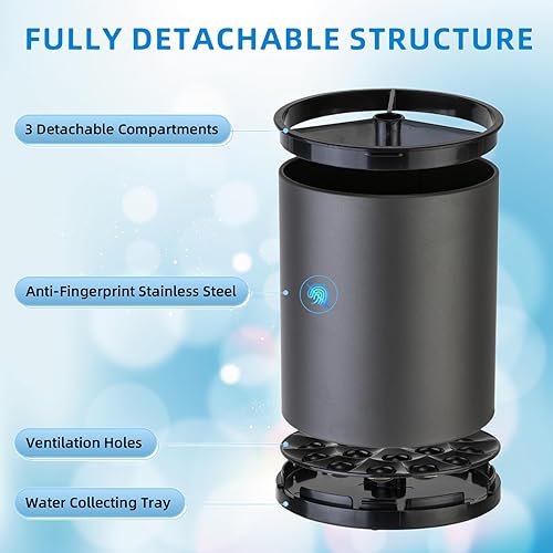 Miniatura 5 de LIBODOUR Soporte para utensilios de cocina extra grande giratorio de 360 para encimera, organizador de acero inoxidable, almacenamiento de