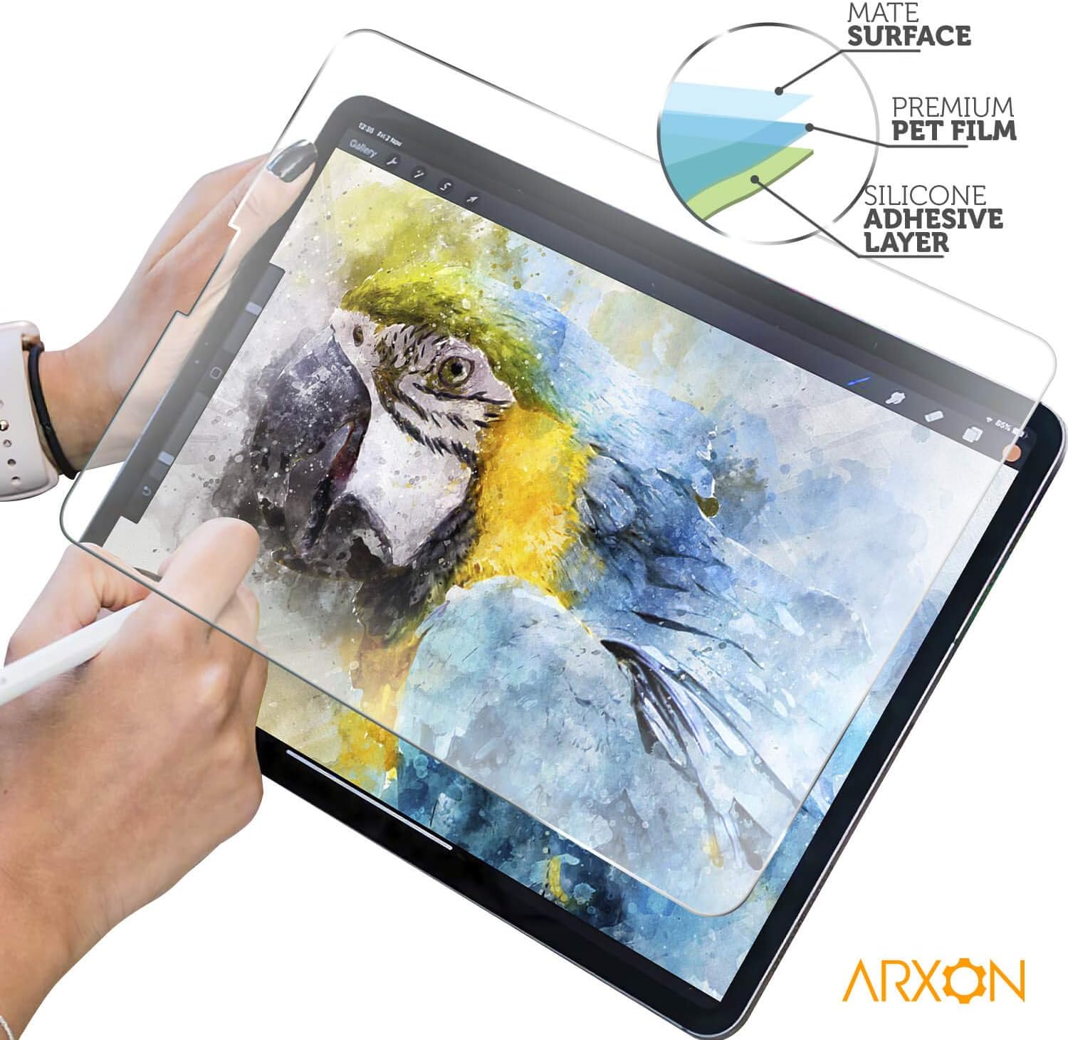 ARXON Paperfilm Screen Protector Anti-Glare, Scratch Resistant, Bubble-Free, Fingerprint-Proof, Screen Protector for Apple iPad Pro 12.9 2018 and iPad Pro 12.9 2020