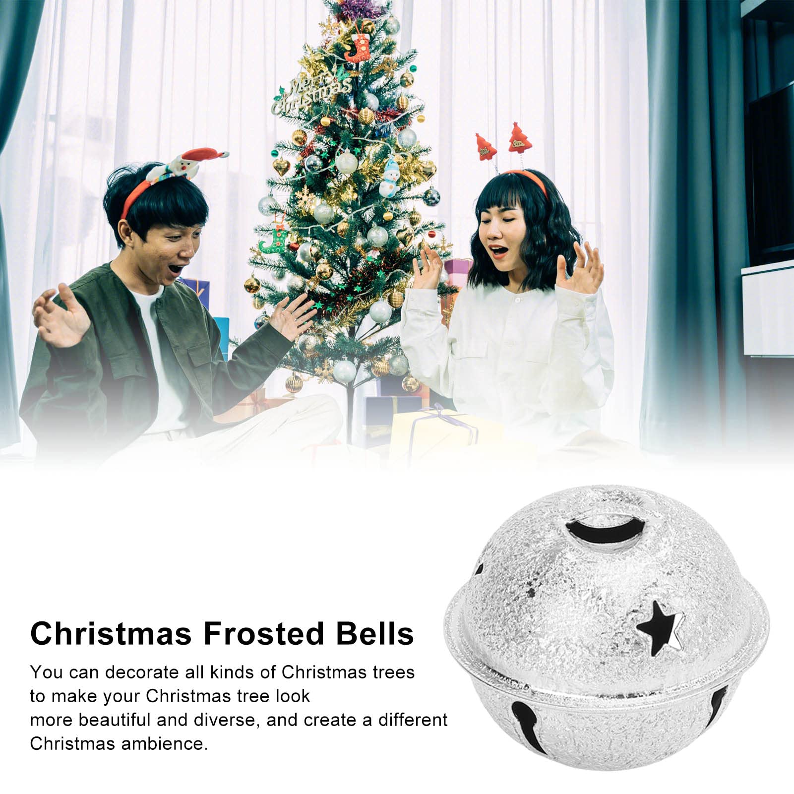 Amazon.co.jp: ANKROYU クリスマスベル 24個 40mm 鉄クリスマス