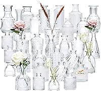 Brajttt 32pcs Glass Bud Vase Set - Bulk Mini Flower Vases for Rustic Weddings, Centerpieces & Home Table Decor