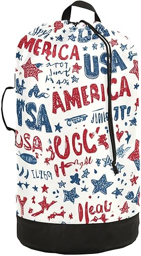 Vista 308 de Mochila de lavandería con correas ajustables para el hombro, bolsa de lavandería sucia para viajes, campamento, universidad, resistente, Rosa floral