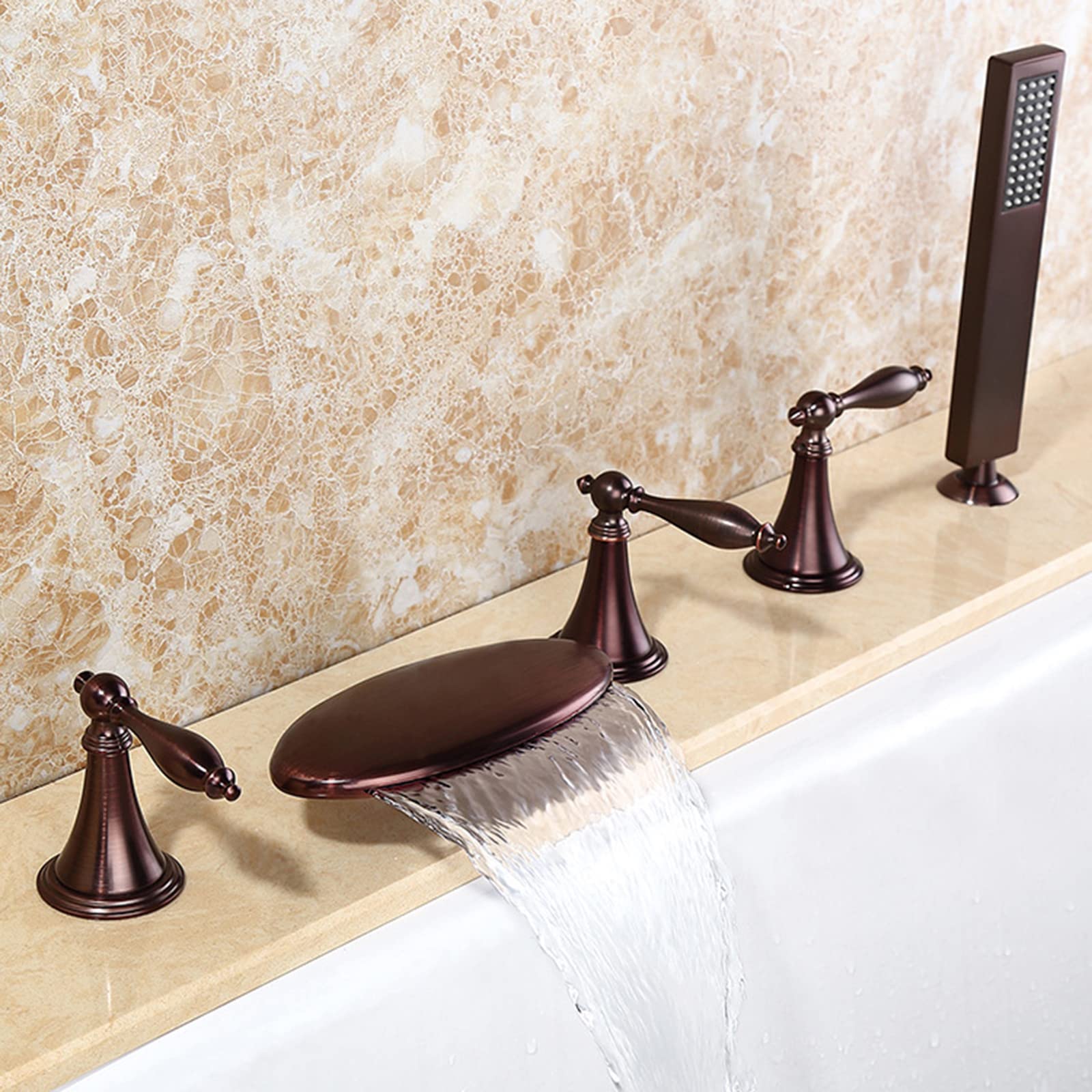 Ensemble de robinets de douche pour baignoire design architectural