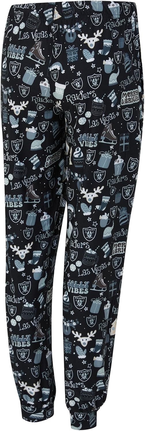 Concepts Sport Women's NFL Chesnut Long Sleeve T-Shirt and Pant Sleep Set