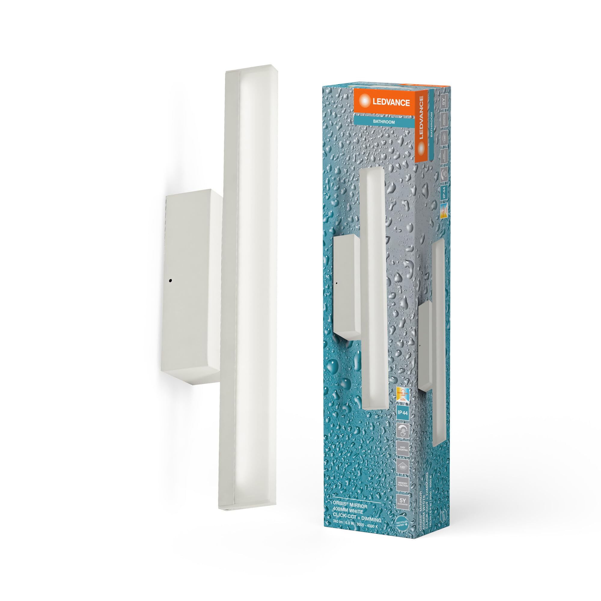LEDVANCE ORBIS MIRROR 40CM CLICKCCTDIMIP44WT