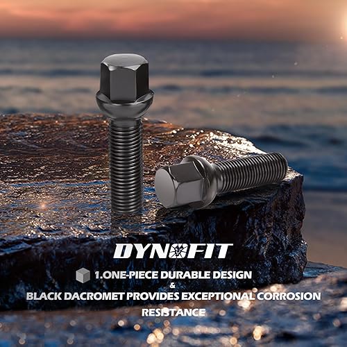 Miniatura 6 de dynofit - Pernos extendidos de 14 x 1.5 para separadores de rueda Audi VW, 20 piezas, vástago de 1.57 pulgadas (40 mm), asiento de bola, accesorios